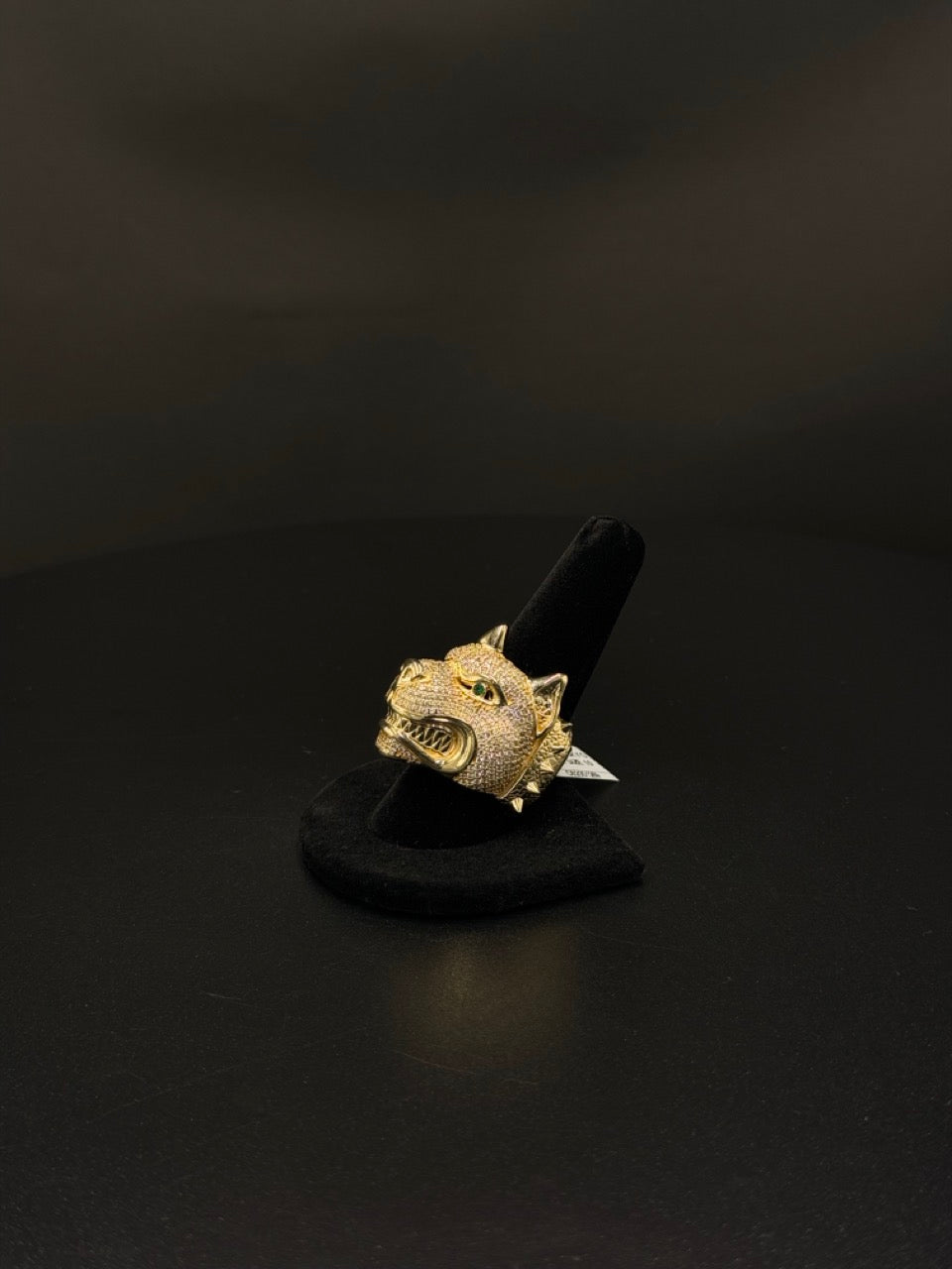 10K Yellow Gold Doberman Ring – 16.0g – Size 10