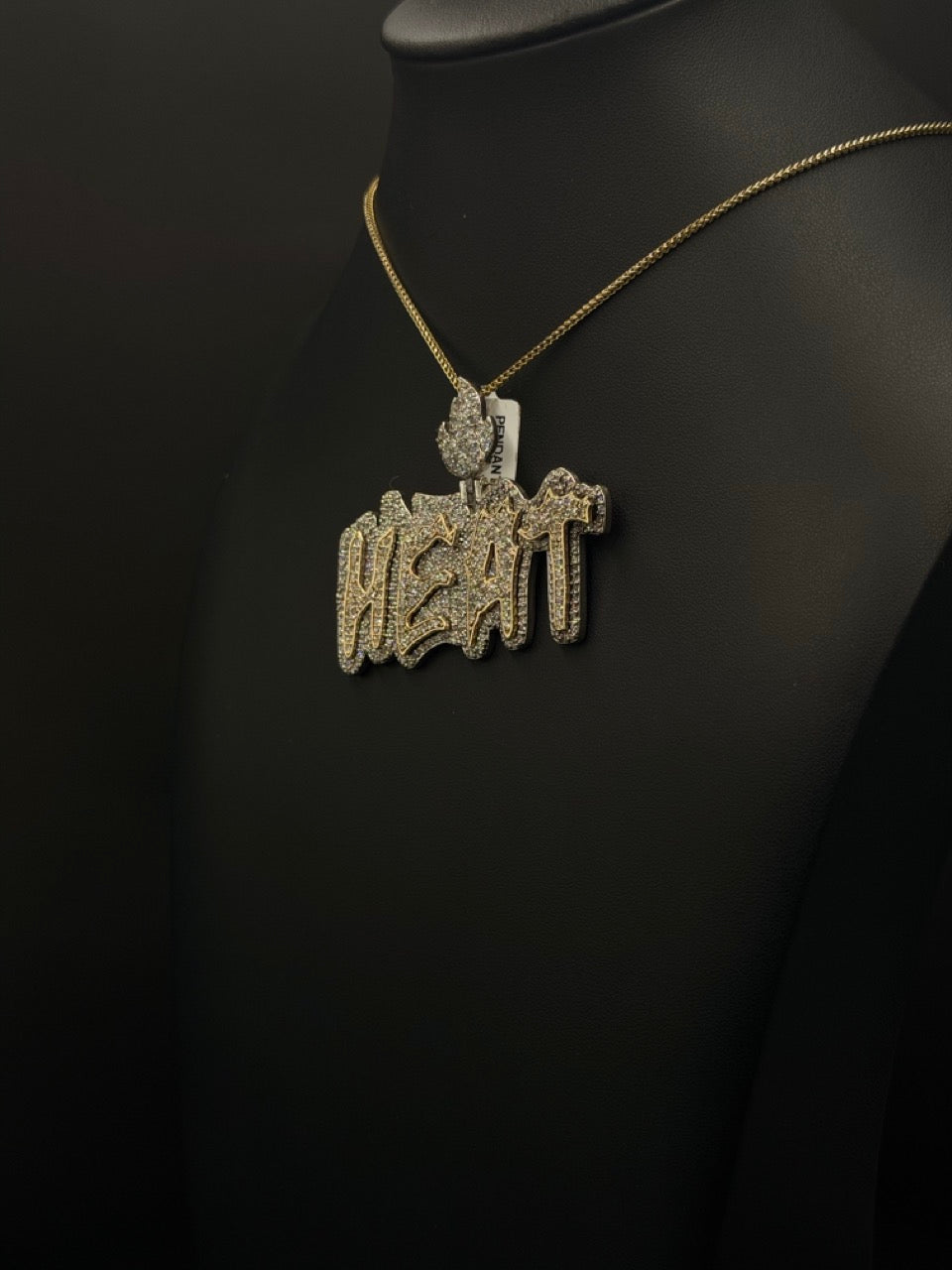 10K Yellow Gold “HEAT” Diamond Pendant – 23.2g