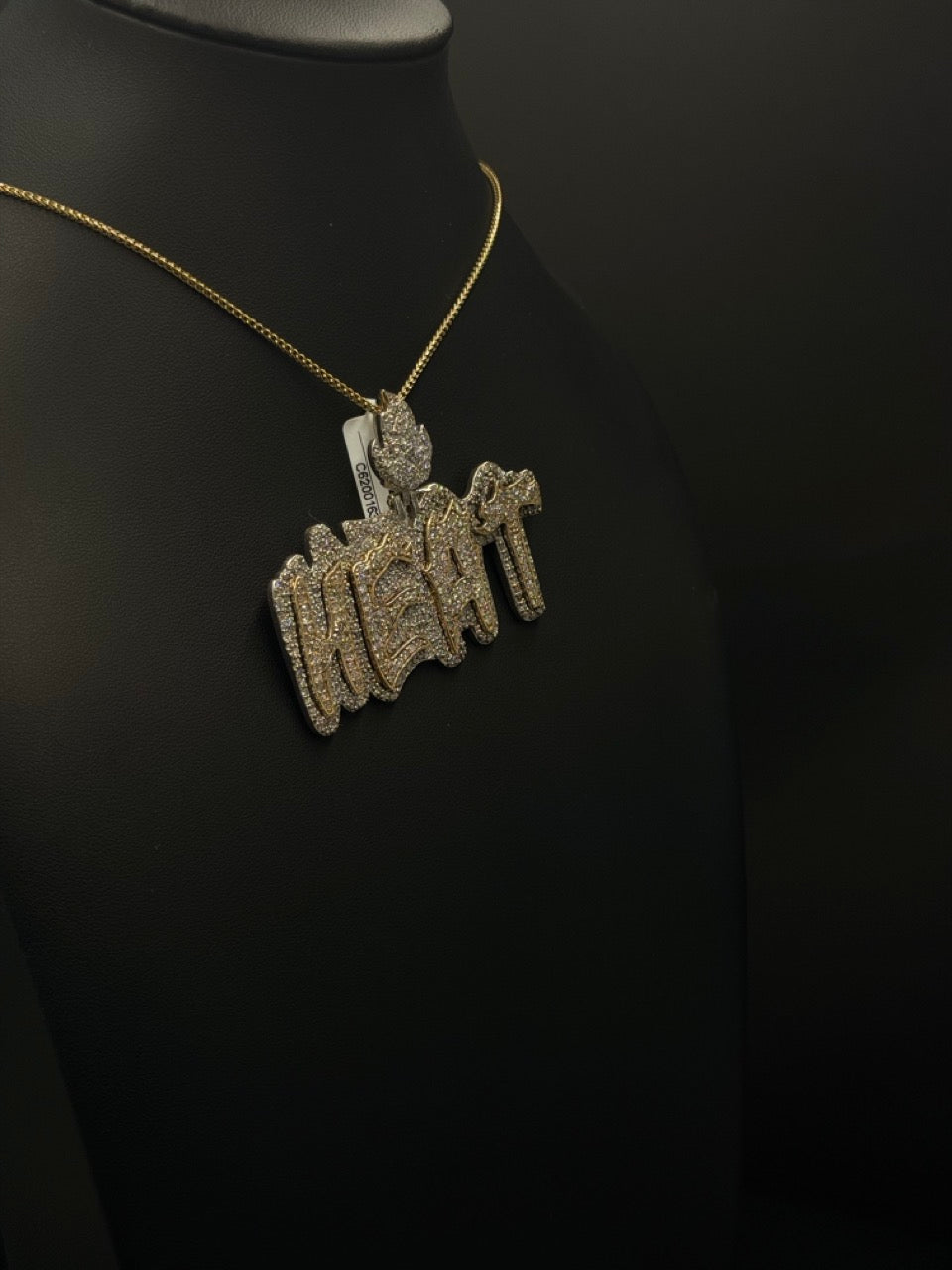 10K Yellow Gold “HEAT” Diamond Pendant – 23.2g