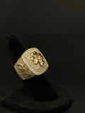 14K Yellow Gold Diamond CEO Ring – 35.7g – Size 7.5