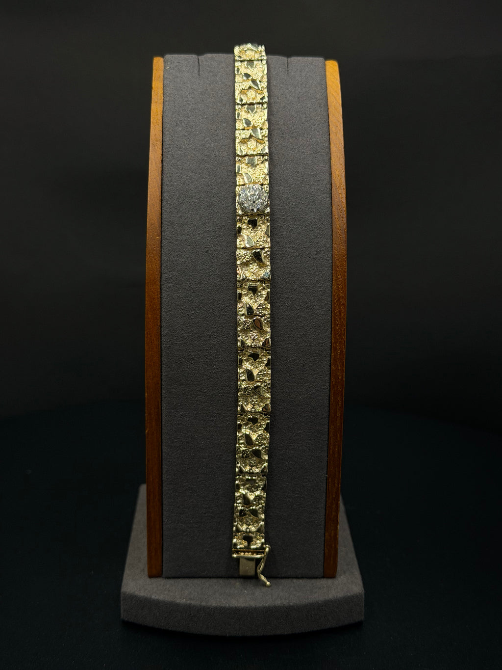 10K Yellow Gold Nugget Bracelet – 26 Grams | 8” | 9.5mm