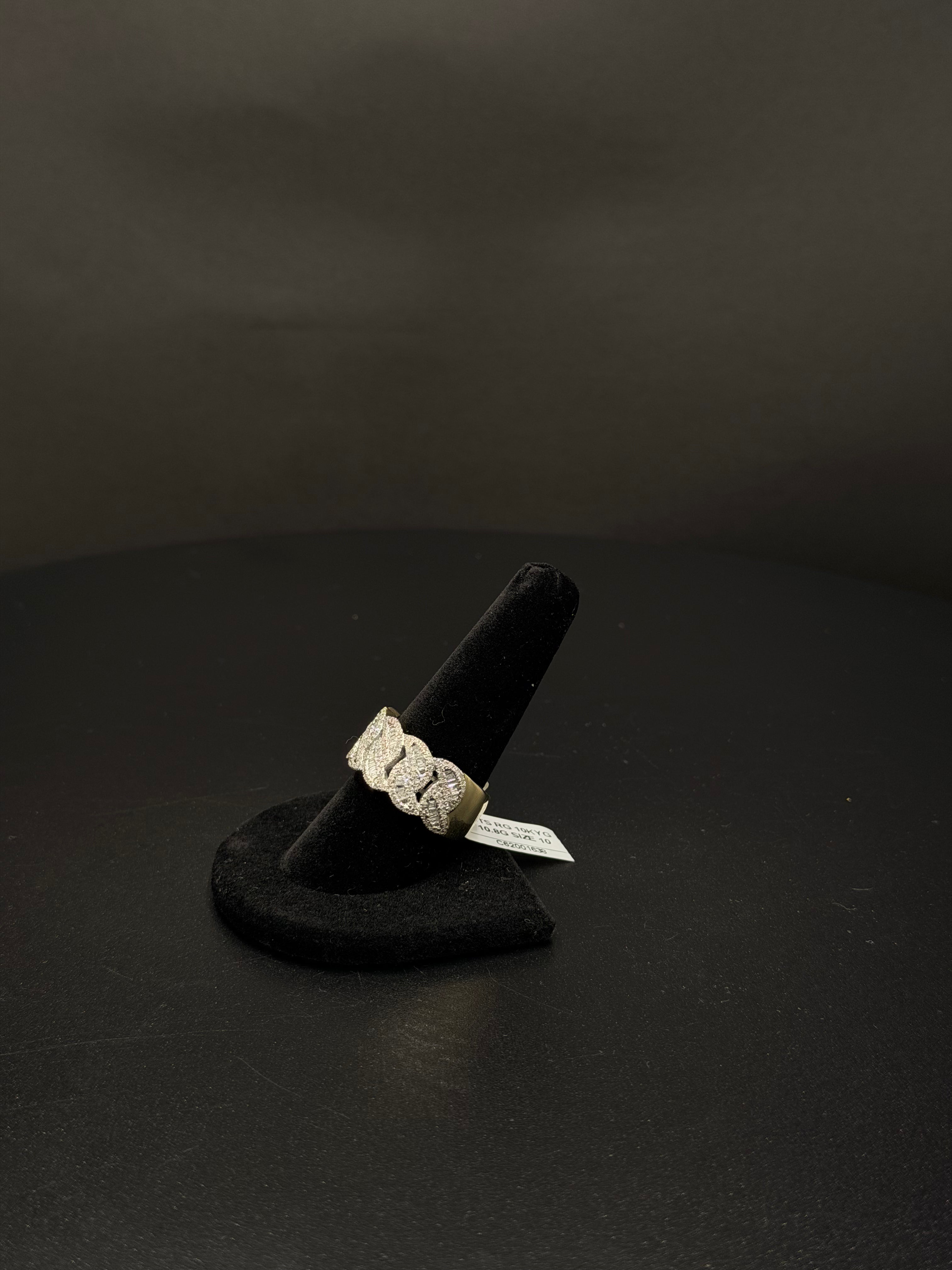 10K Yellow Gold Diamond-Cut Infinity Ring – 10.8 Grams | Size 10