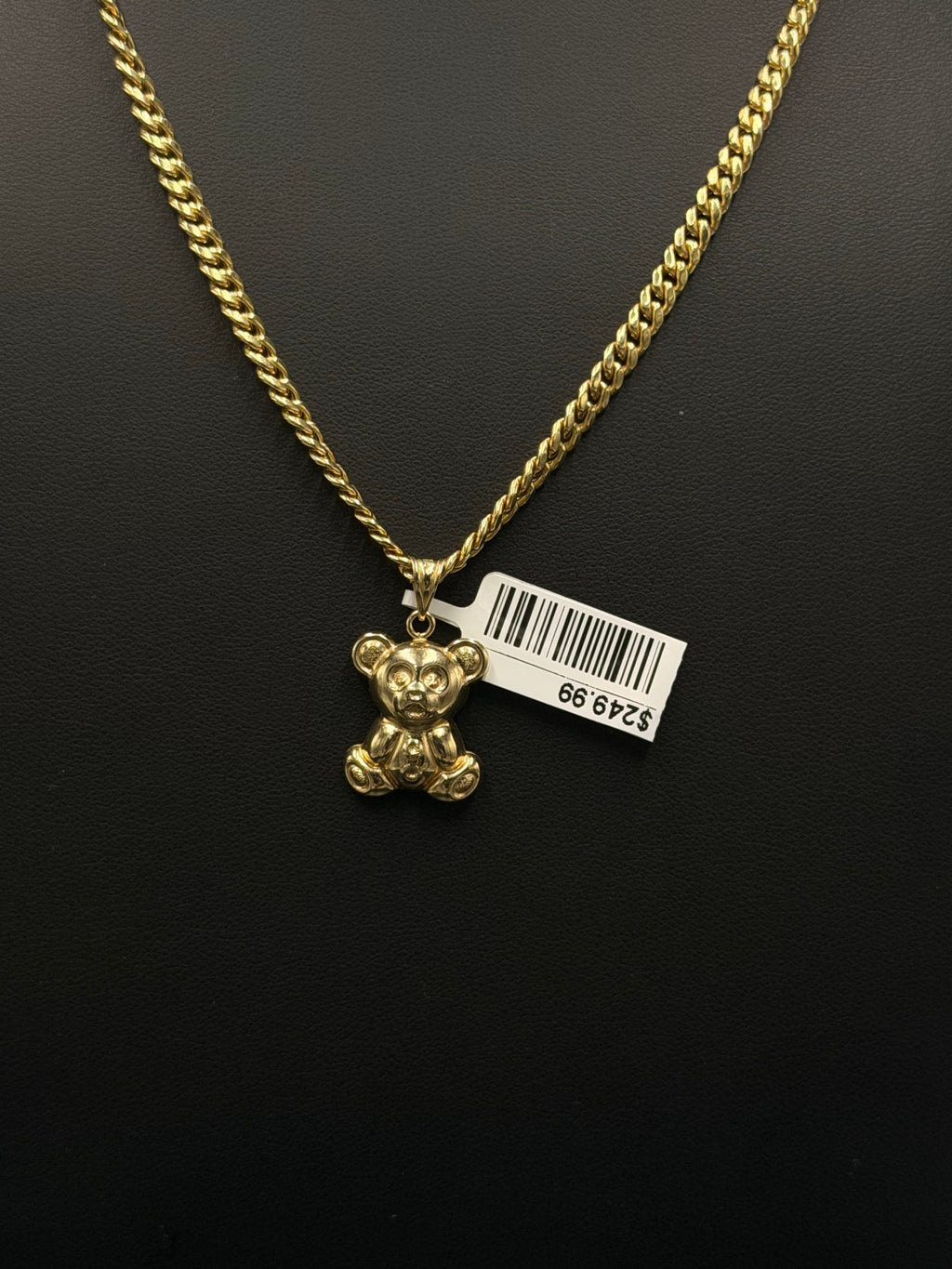 10K Yellow Gold Teddy Bear Pendant 1.2 Grams - view 1