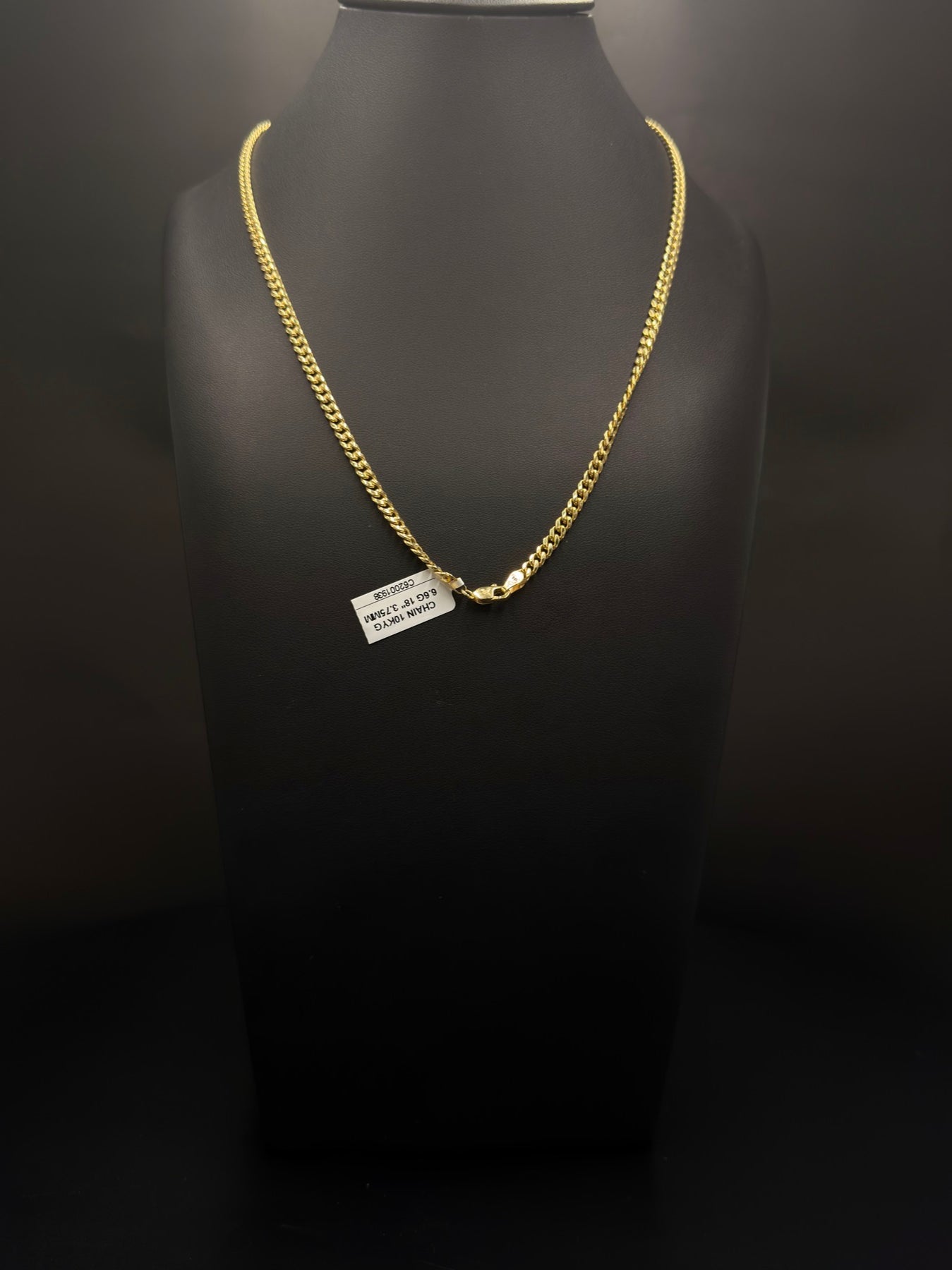 10K Yellow Gold Cuban Link Chain 18 Inch 6.6 Grams - view 1