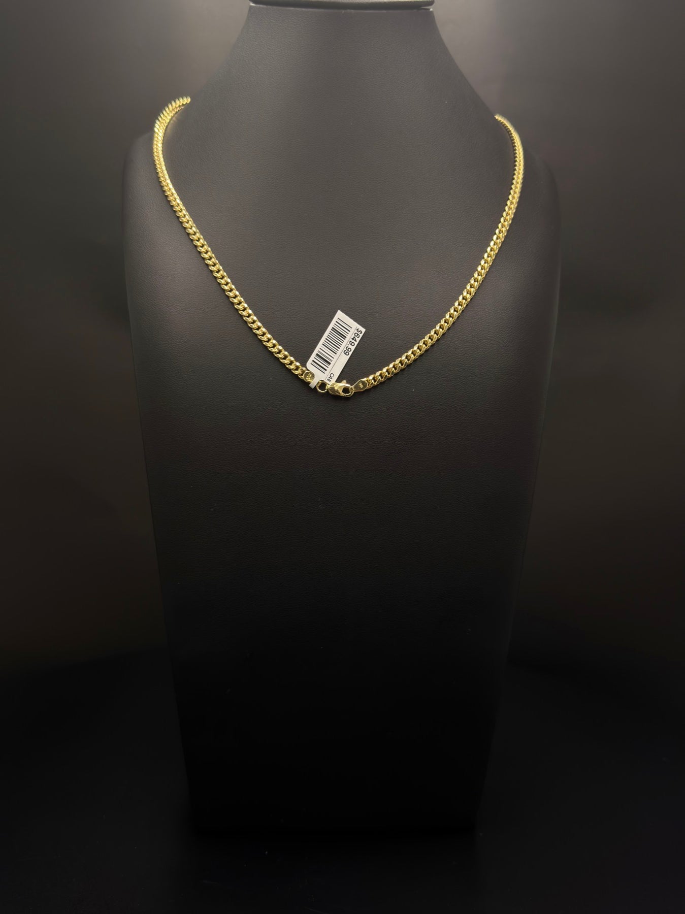 10K Yellow Gold Cuban Link Chain 18 Inch 6.6 Grams - view 2