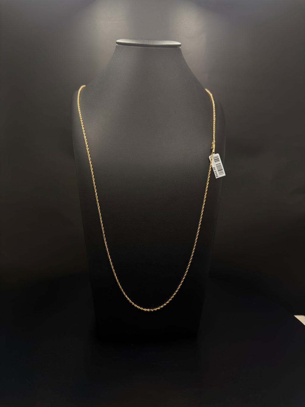 14K Yellow Gold Diamond-Cut Rope Chain 30 Inch 6.3 Grams - view 2
