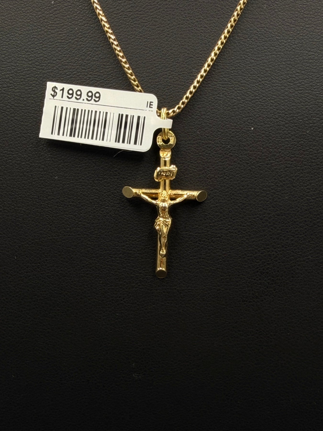 14K Yellow Gold Crucifix Pendant 1.1 Grams - view 1