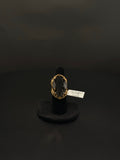 10K Yellow Gold Oval Stone Filigree Ring Size 7 - view 1