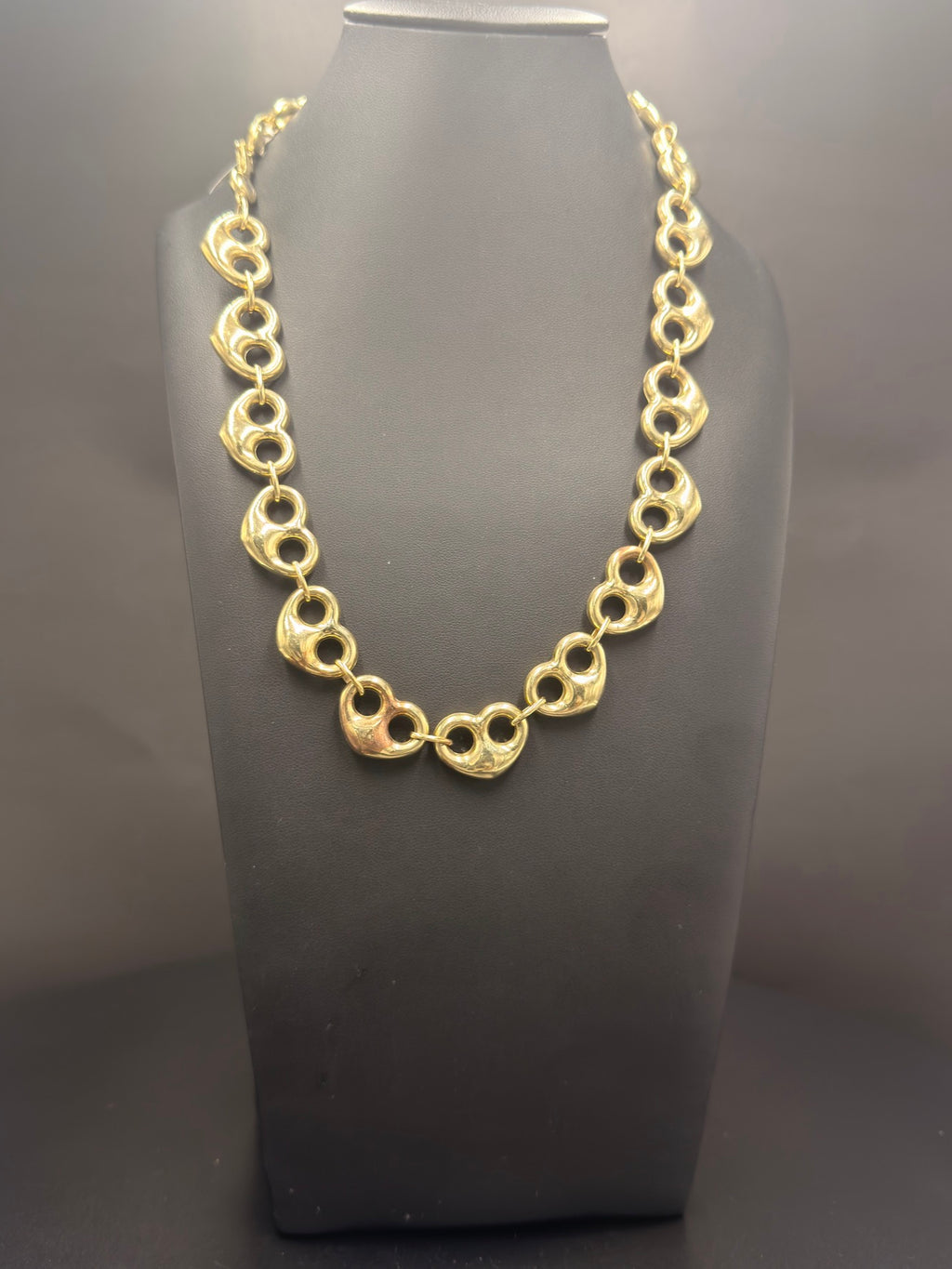 10K Yellow Gold Puffed Mariner Link Chain 20 Inch 30 Grams - view 3