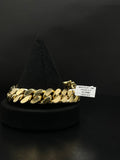 10K Gold Curb Link Bracelet 175.4 Grams 8.5 Inches 17mm