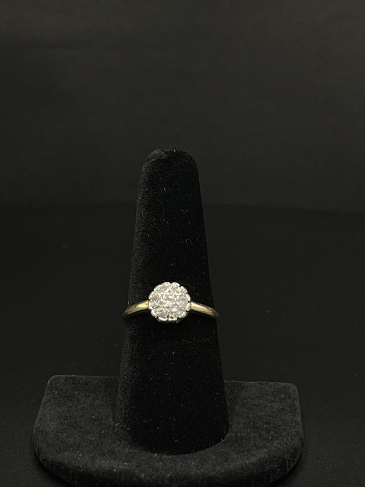 10K Gold Diamond Cluster Ring for Sale