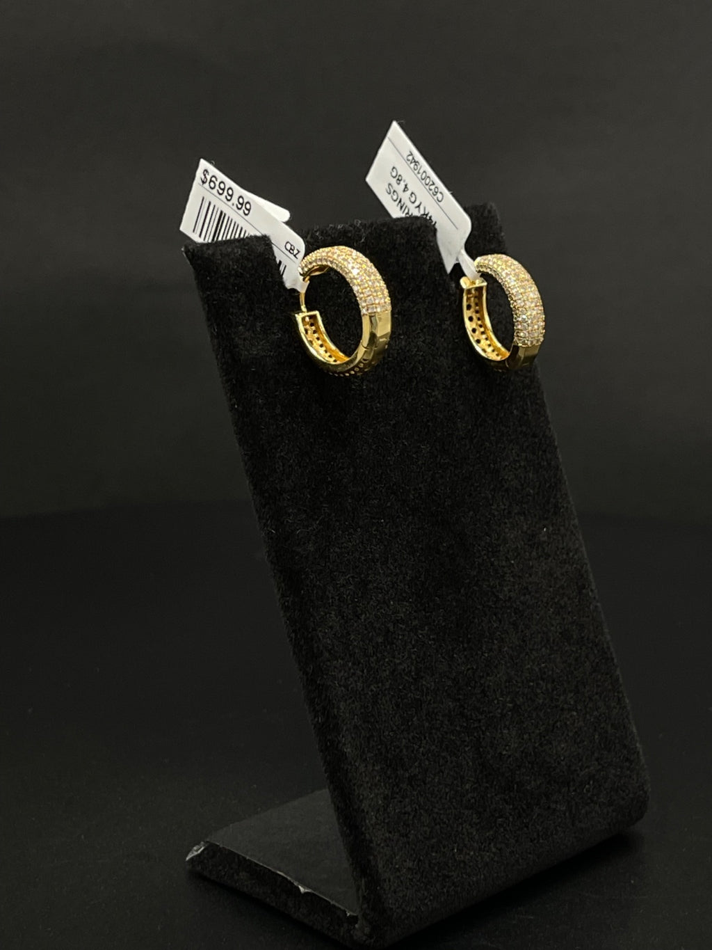 14K Gold Pavé Hoop Earrings – 4.8g | DD Pawn Loans