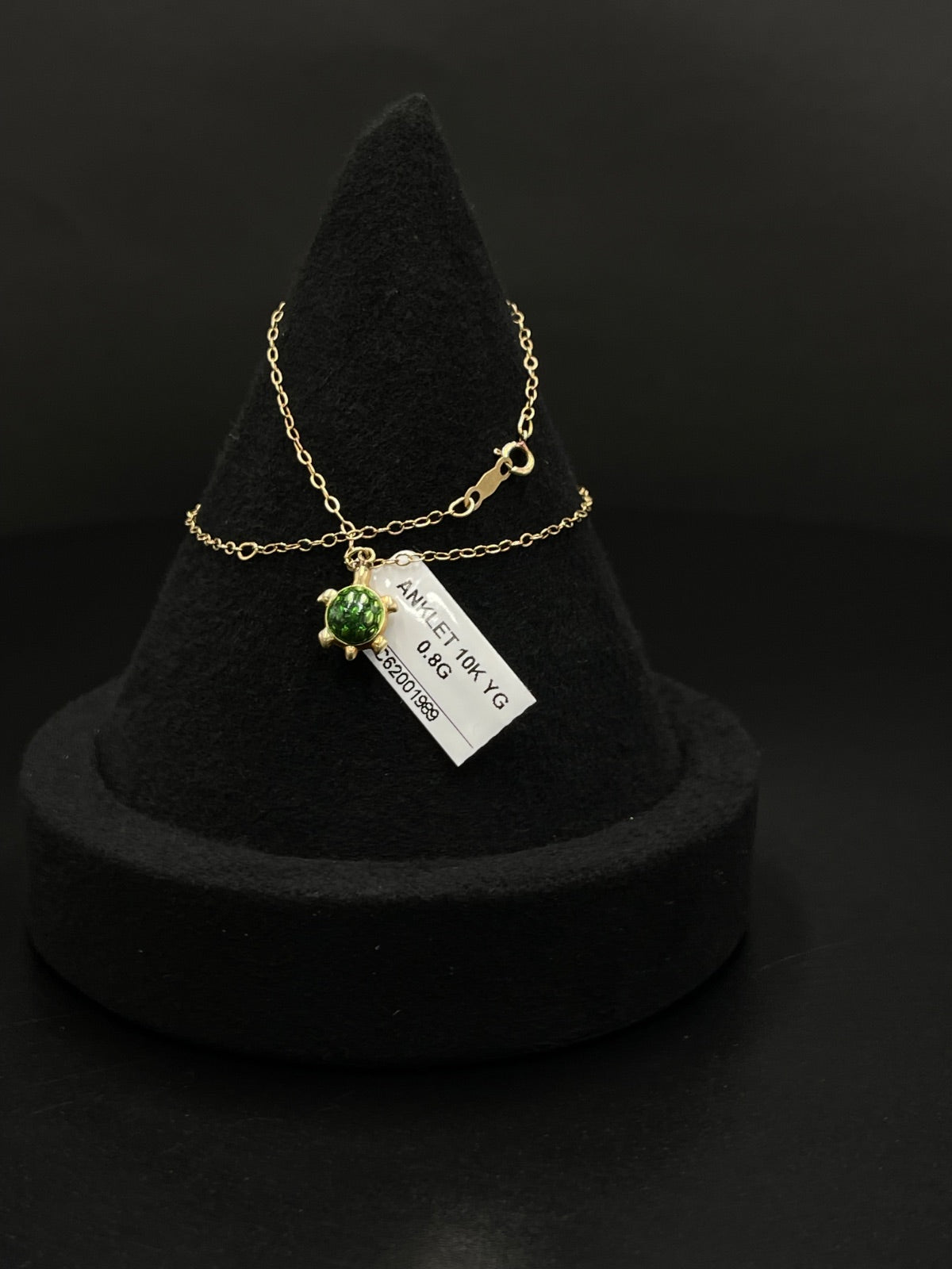 10K Gold Green Stone Anklet – 0.8g | DD Pawn Loans