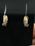 18K Two-Tone Diamond Huggie Earrings | DD Pawn Loans
