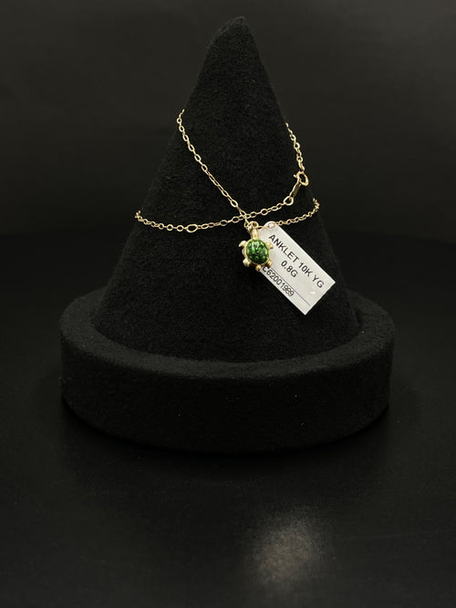 10K Gold Green Stone Anklet – 0.8g | DD Pawn Loans