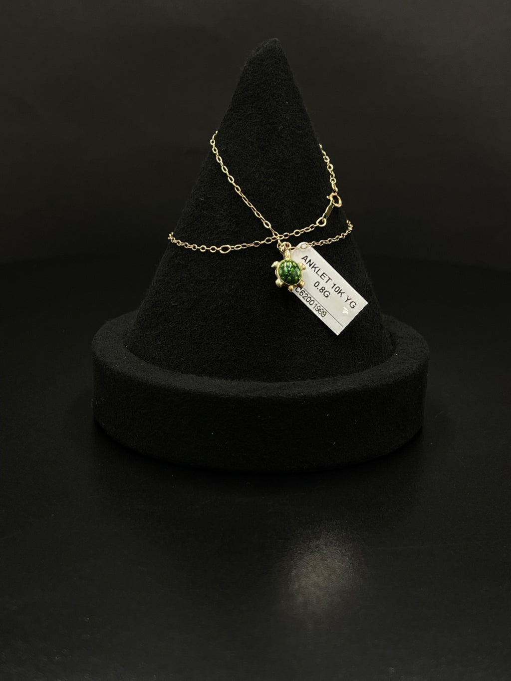 10K Gold Green Stone Anklet – 0.8g | DD Pawn Loans