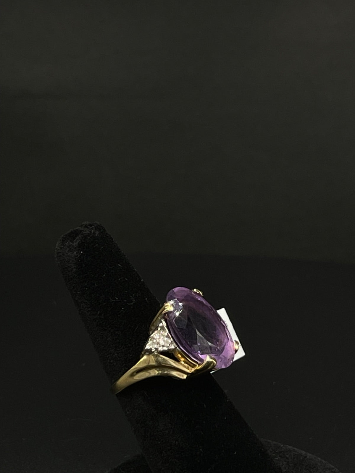 14K Gold Amethyst & Diamond Ring – Size 6.5 | DD Pawn Loans