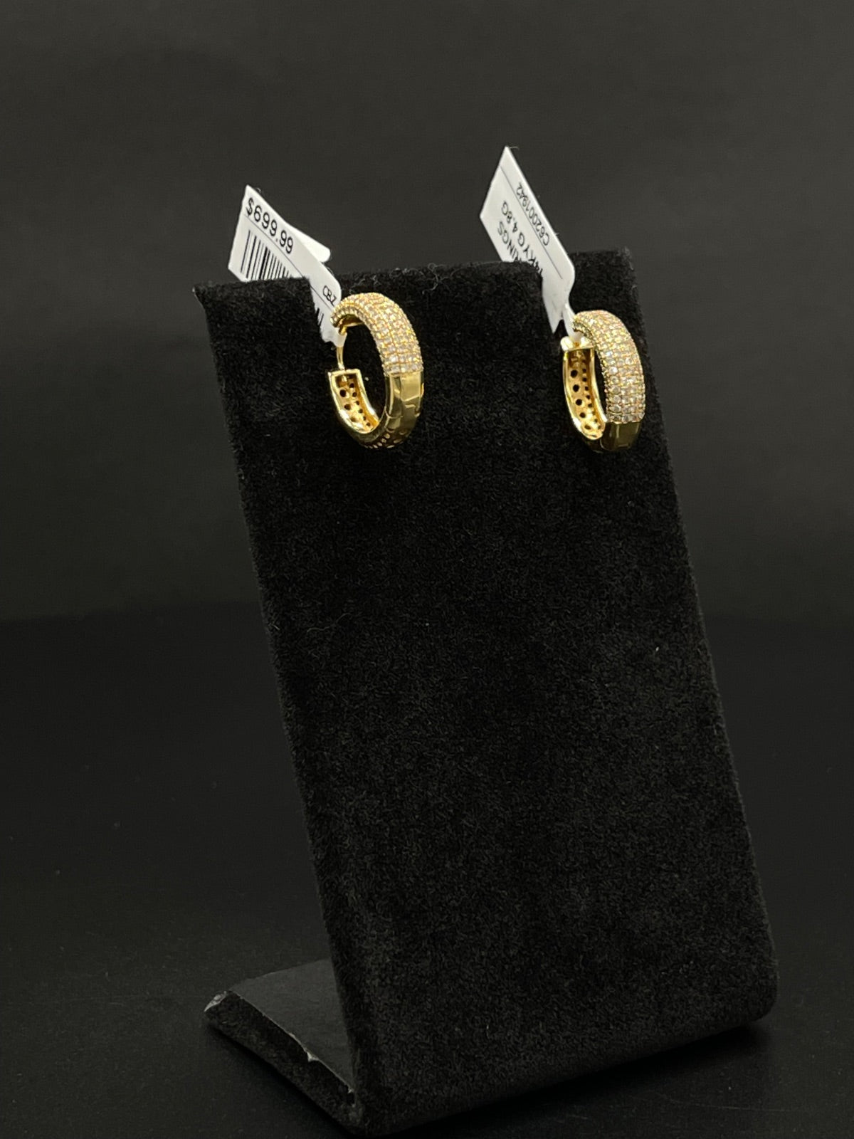 14K Gold Pavé Hoop Earrings – 4.8g | DD Pawn Loans