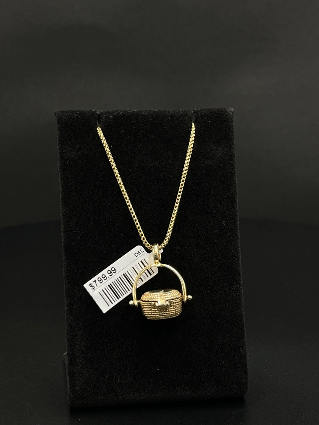 14K Gold Basket Pendant Necklace – 4.9g | DD Pawn Loans
