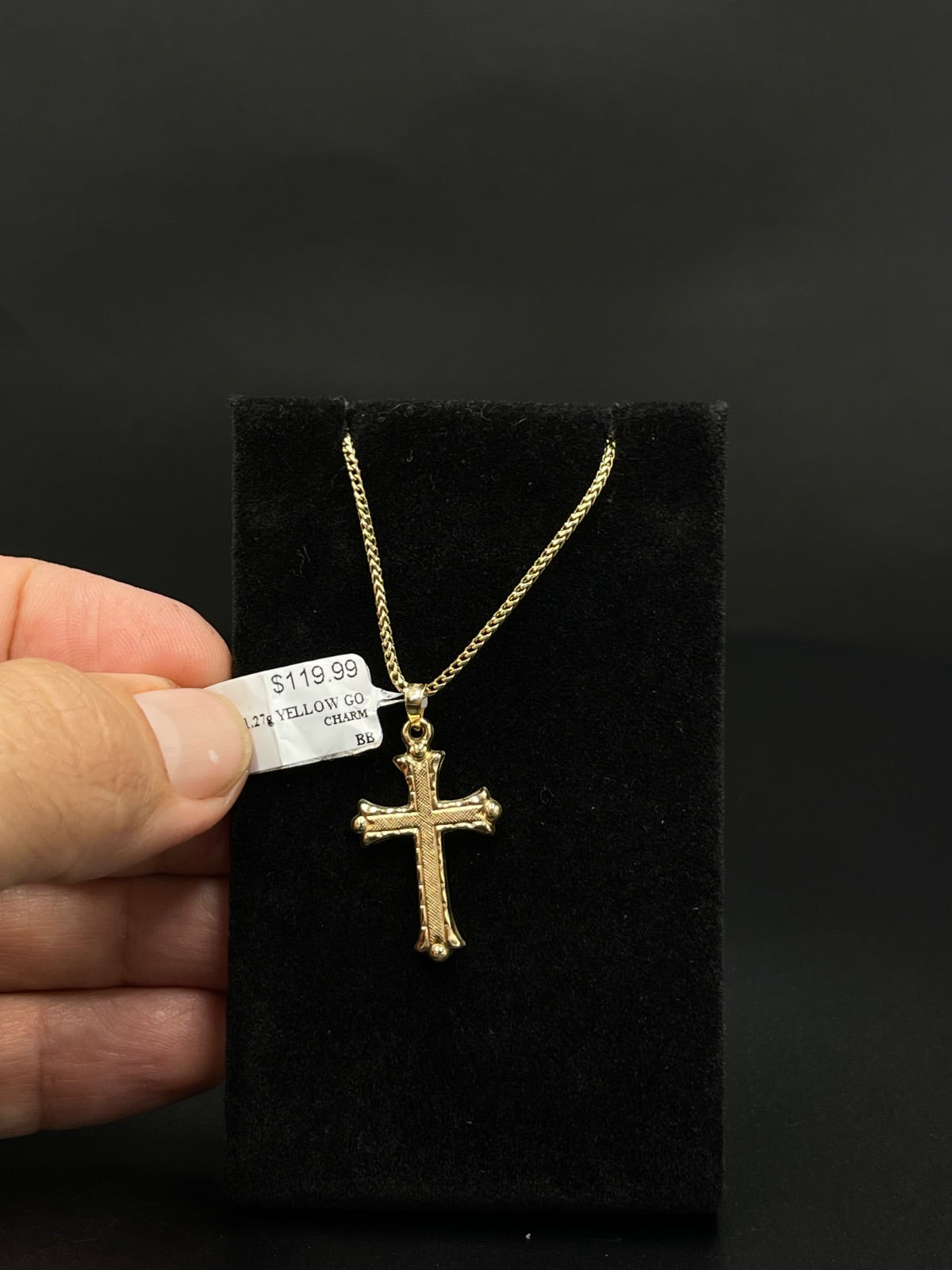 14K Gold Cross Pendant Necklace – 1.27g | DD Pawn Loans