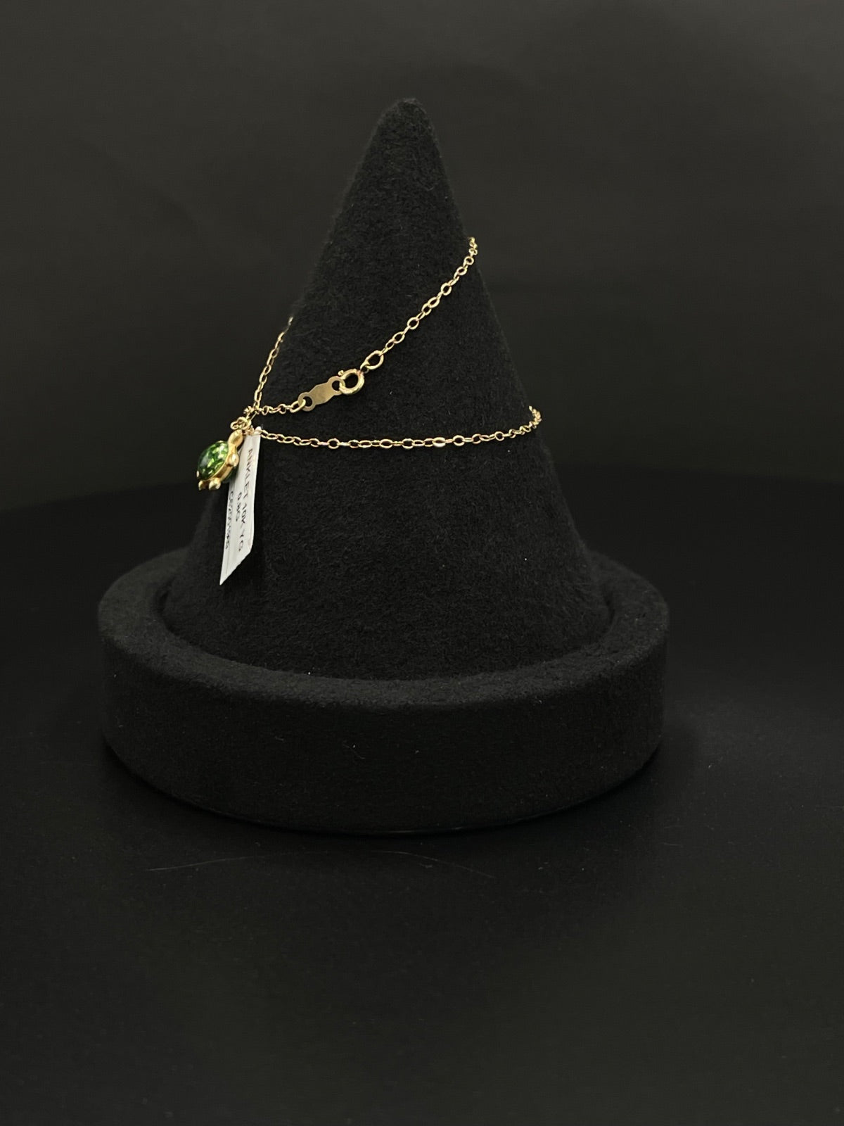 10K Gold Green Stone Anklet – 0.8g | DD Pawn Loans