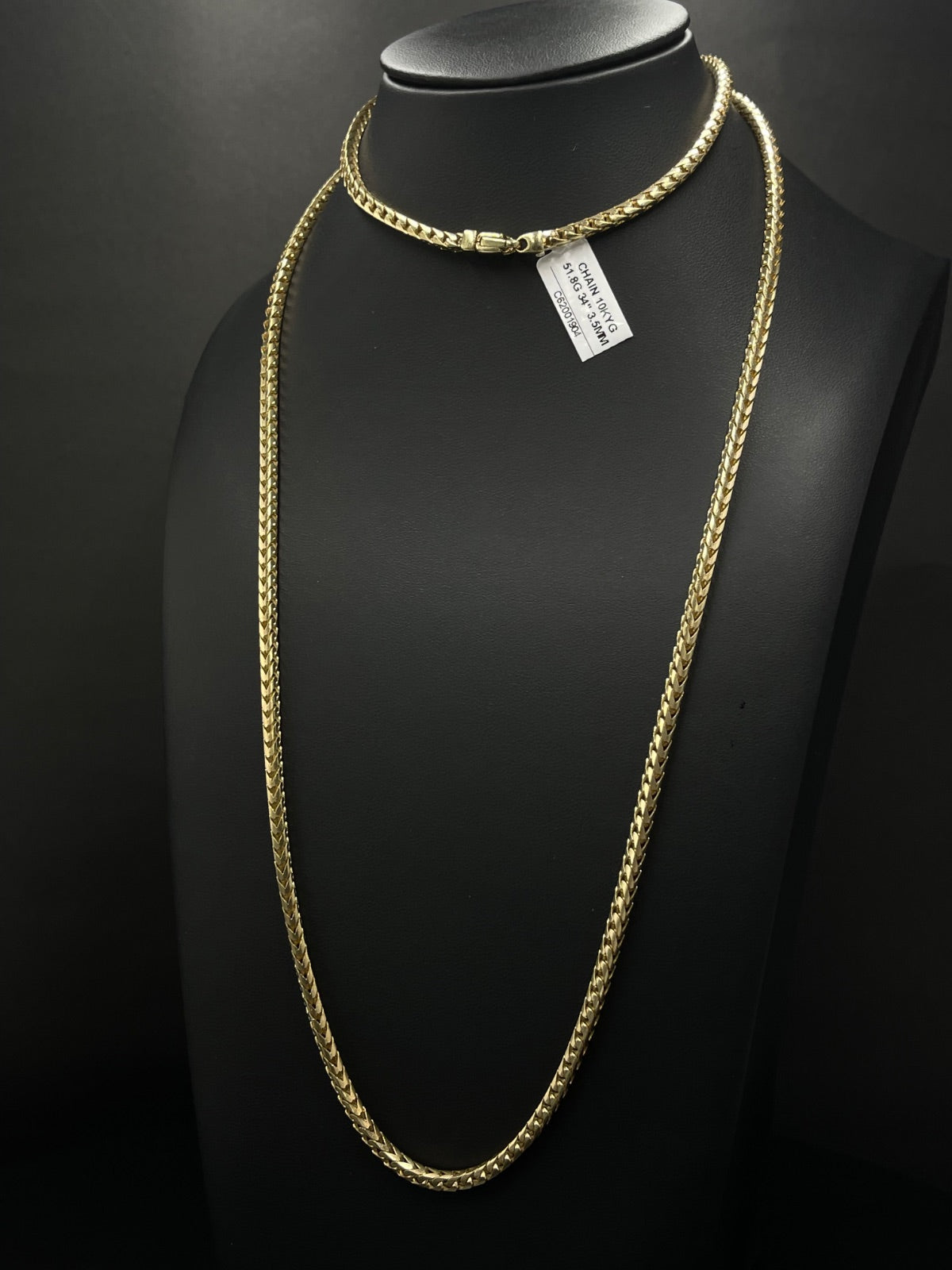 10K Gold Curb Chain 51.8 Grams 34 Inches 3.5mm