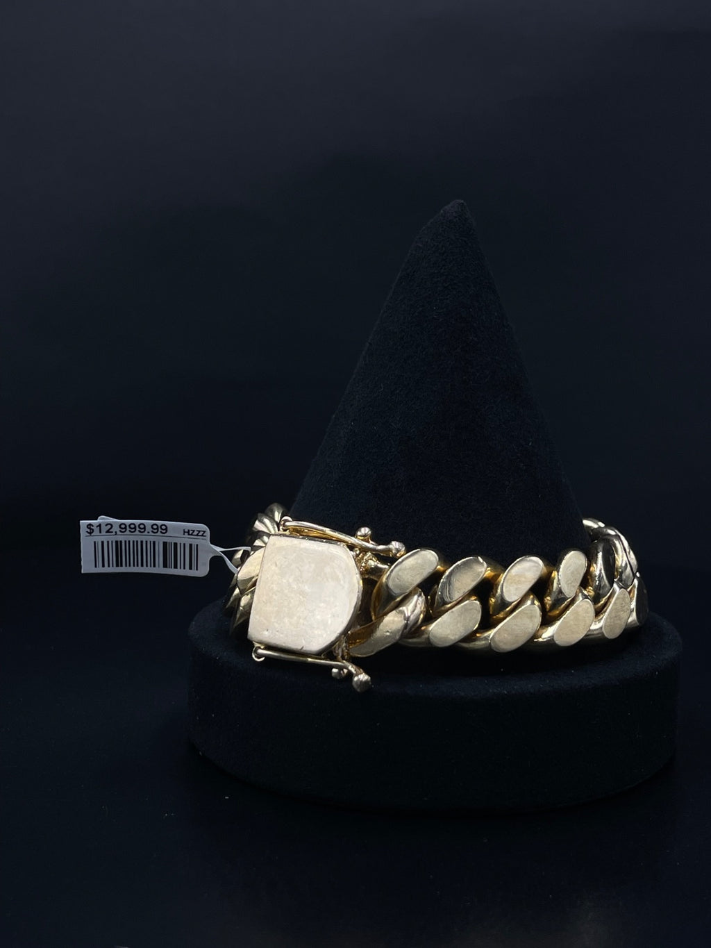 10K Gold Curb Link Bracelet 175.4 Grams 8.5 Inches 17mm