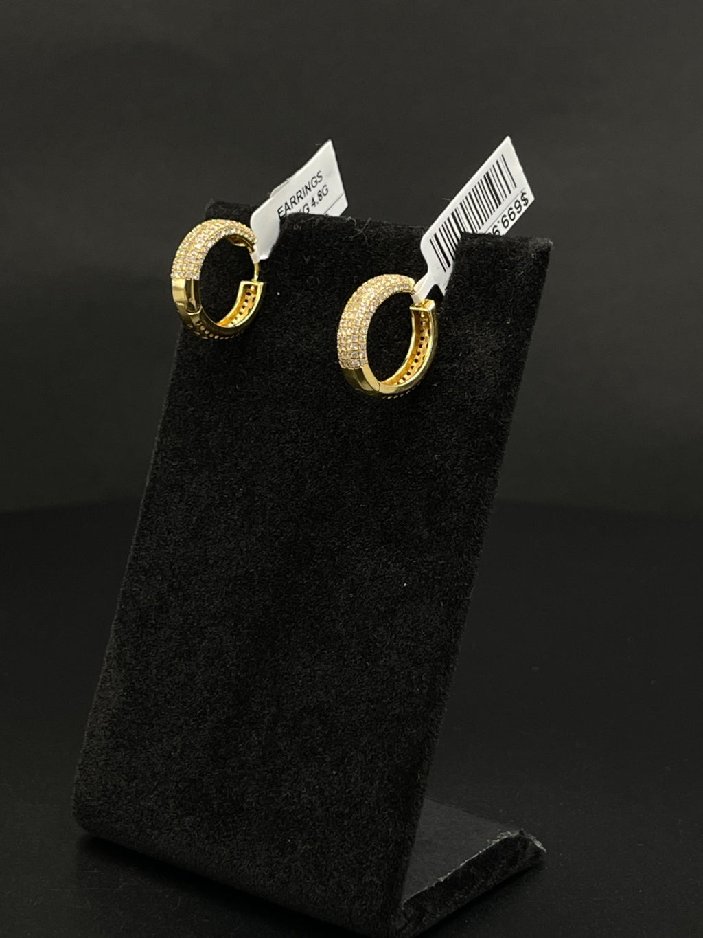 14K Gold Pavé Hoop Earrings – 4.8g | DD Pawn Loans