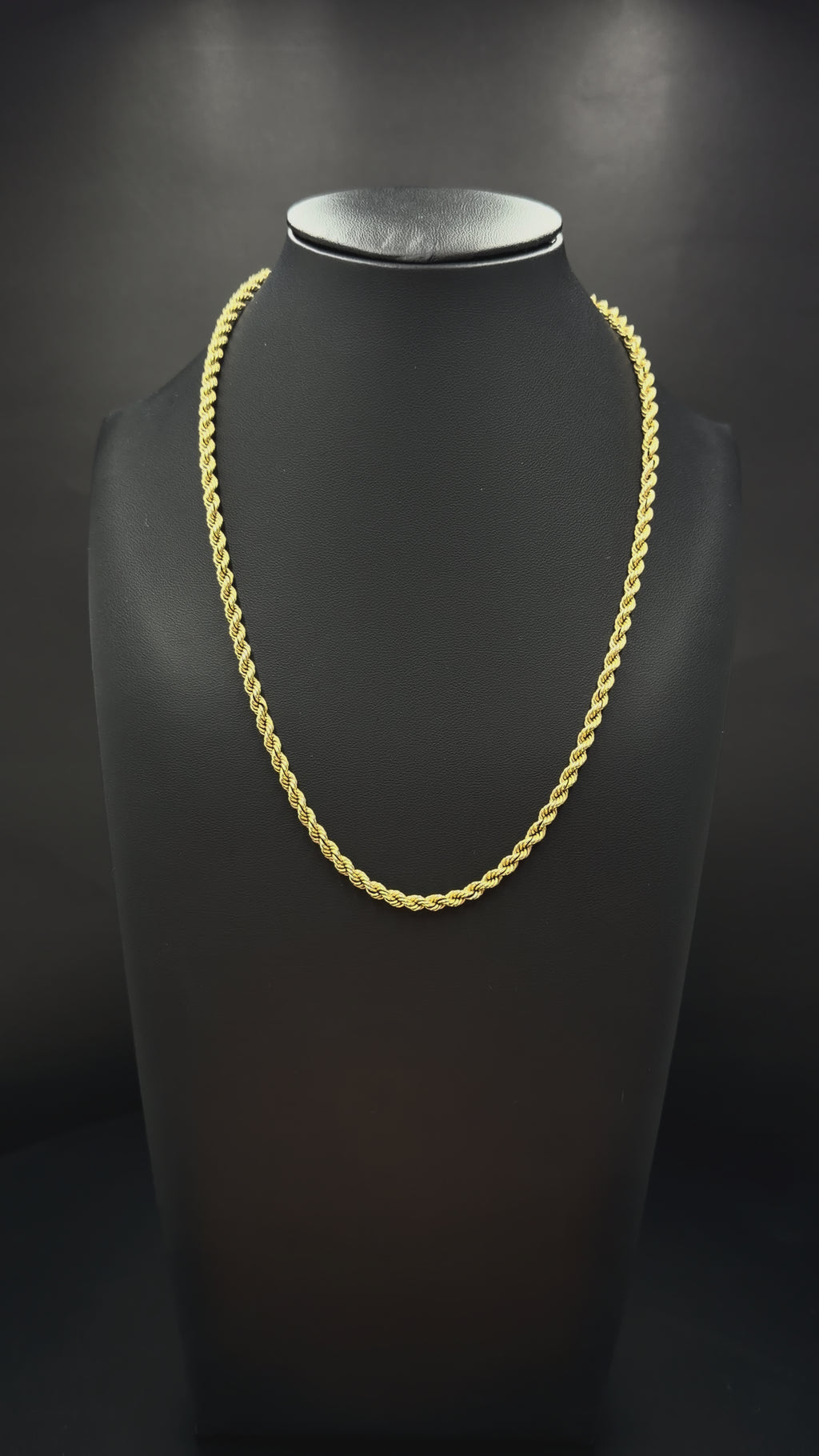 10K Yellow Gold Rope Chain 18” 3.5mm 22.7 Grams