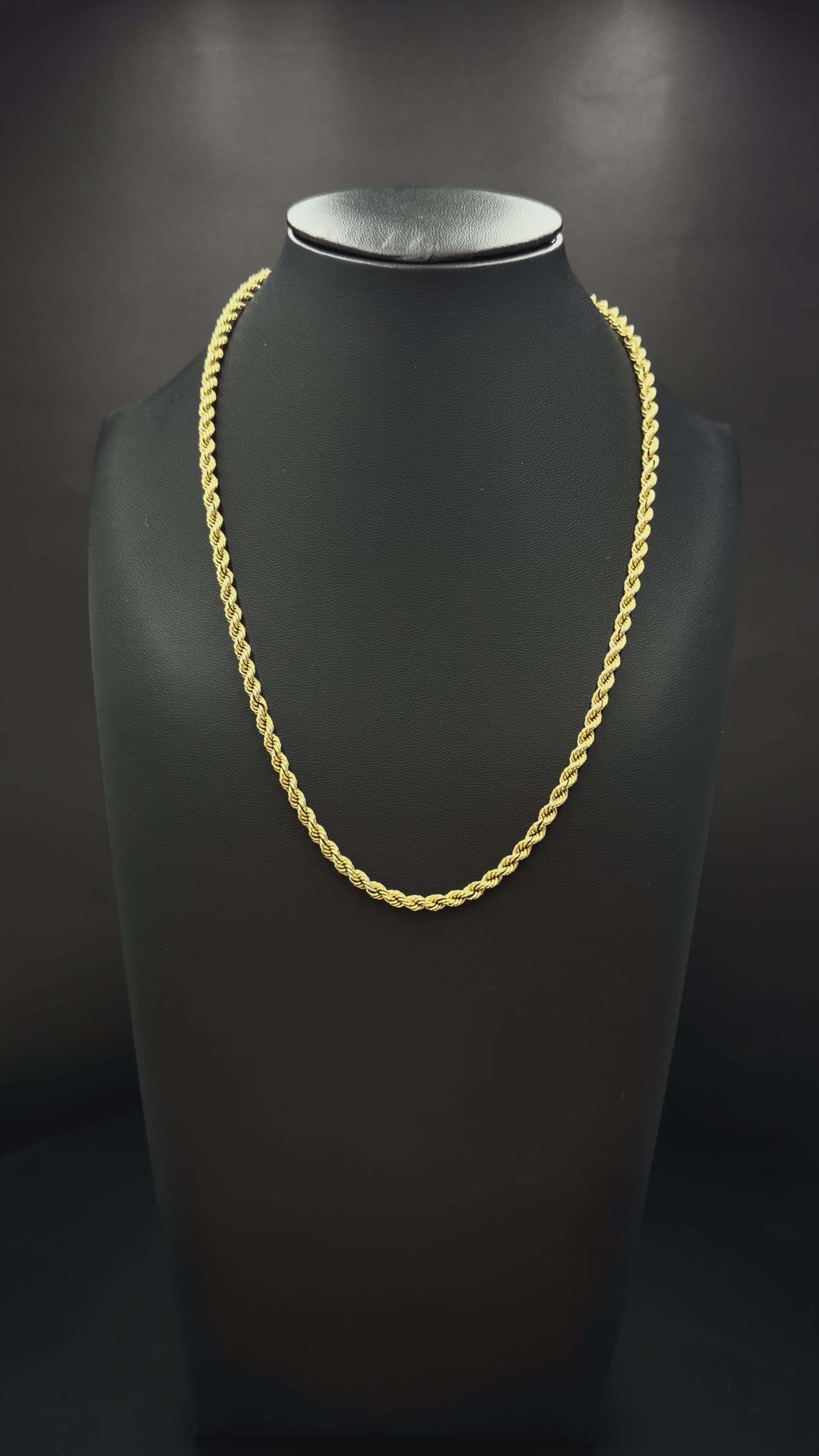 10K Yellow Gold Rope Chain 18” 3.5mm 22.7 Grams