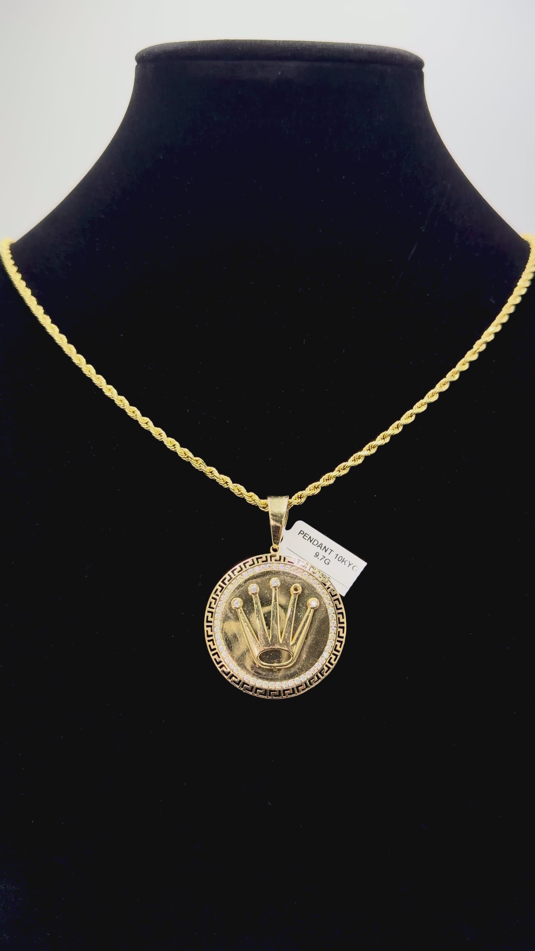 10K Gold Rolex Crown Pendant
