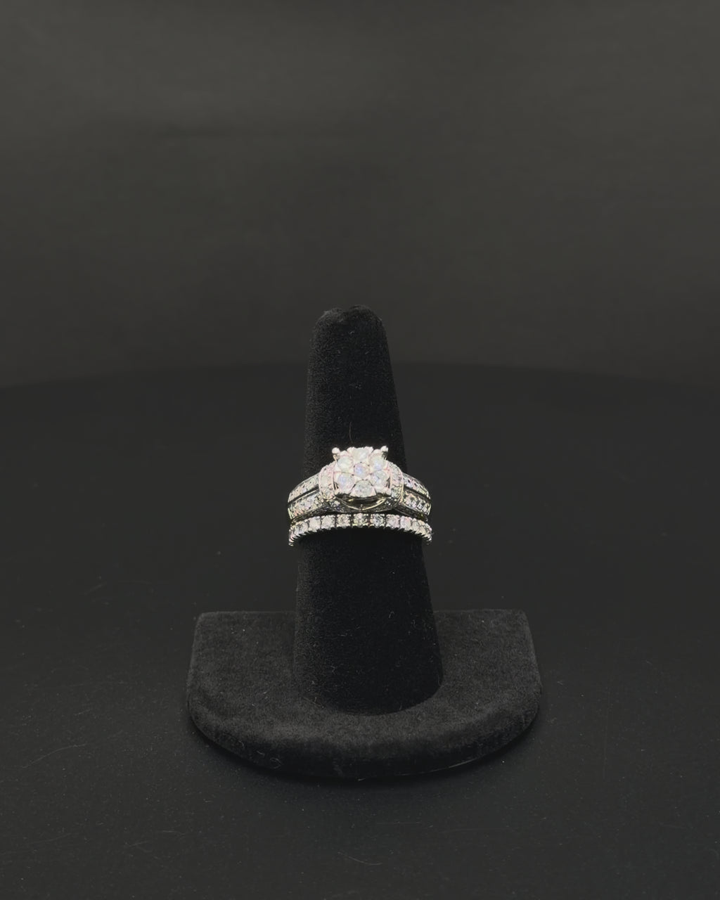 14K White Gold Diamond Bridal Set Ring – Size 8 – 9.8 Grams