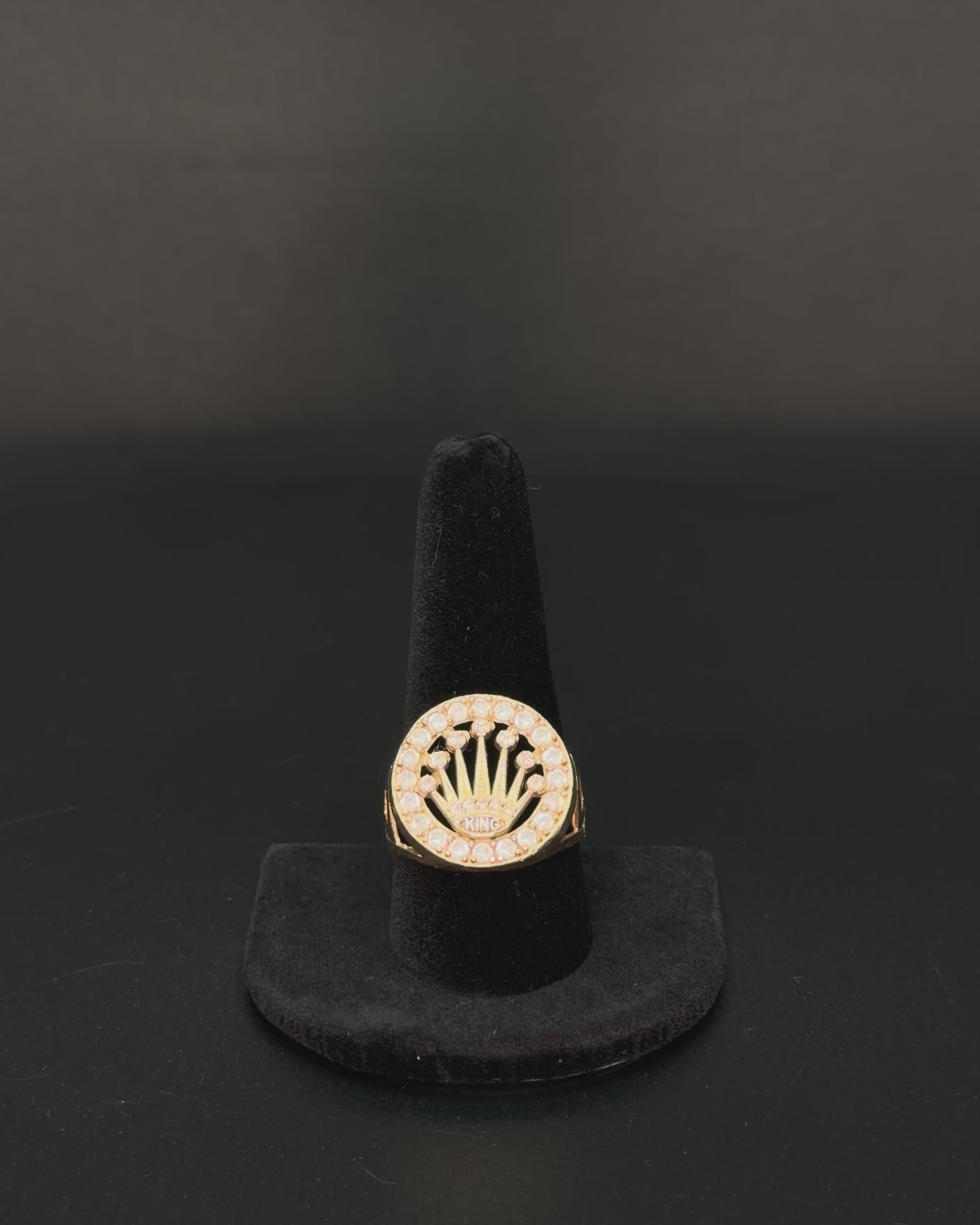 10K Yellow Gold King Crown Ring – 6.6 Grams – Size 11