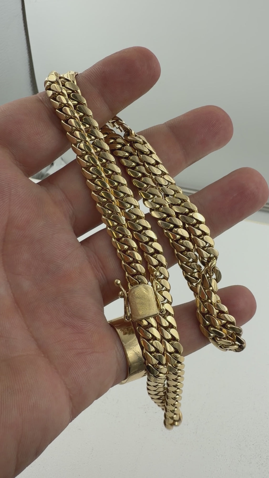 10K Yellow Gold Miami Cuban Link Chain – 24” / 7mm (100g)