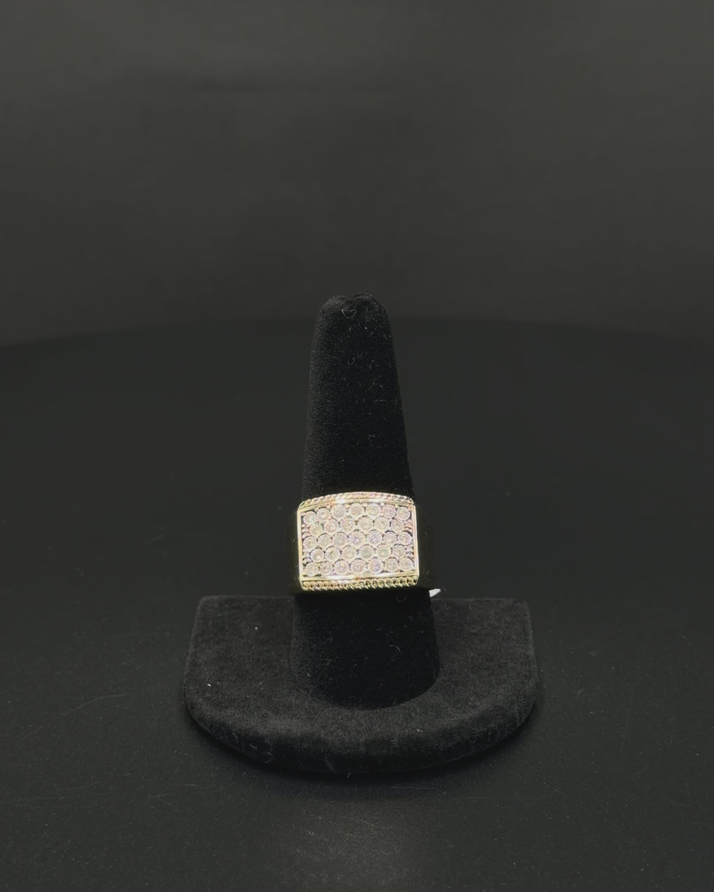 10K Yellow Gold Diamond Cluster Ring – Size 10 – 6.9 Grams
