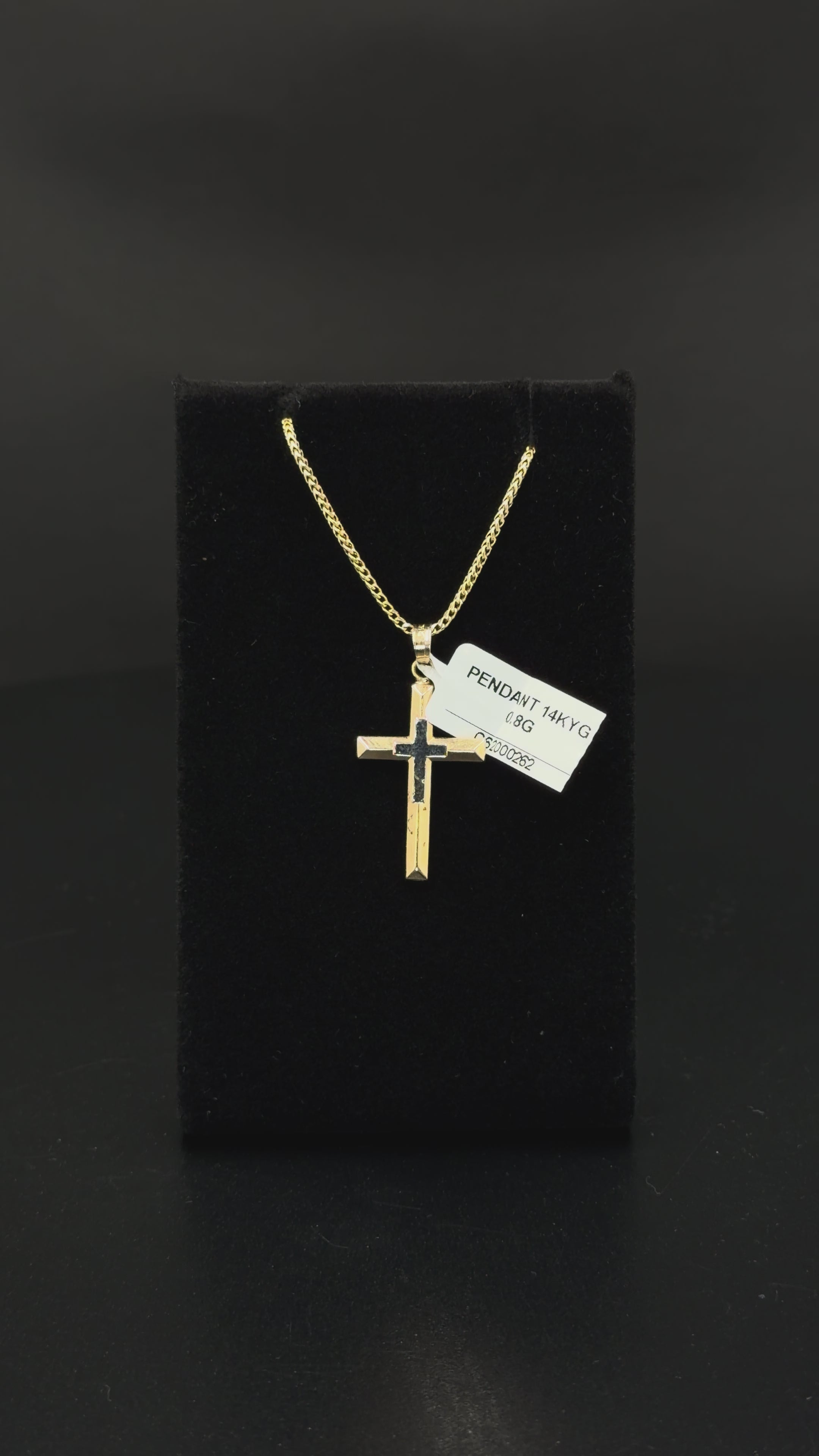 14K Yellow Gold Cross Pendant