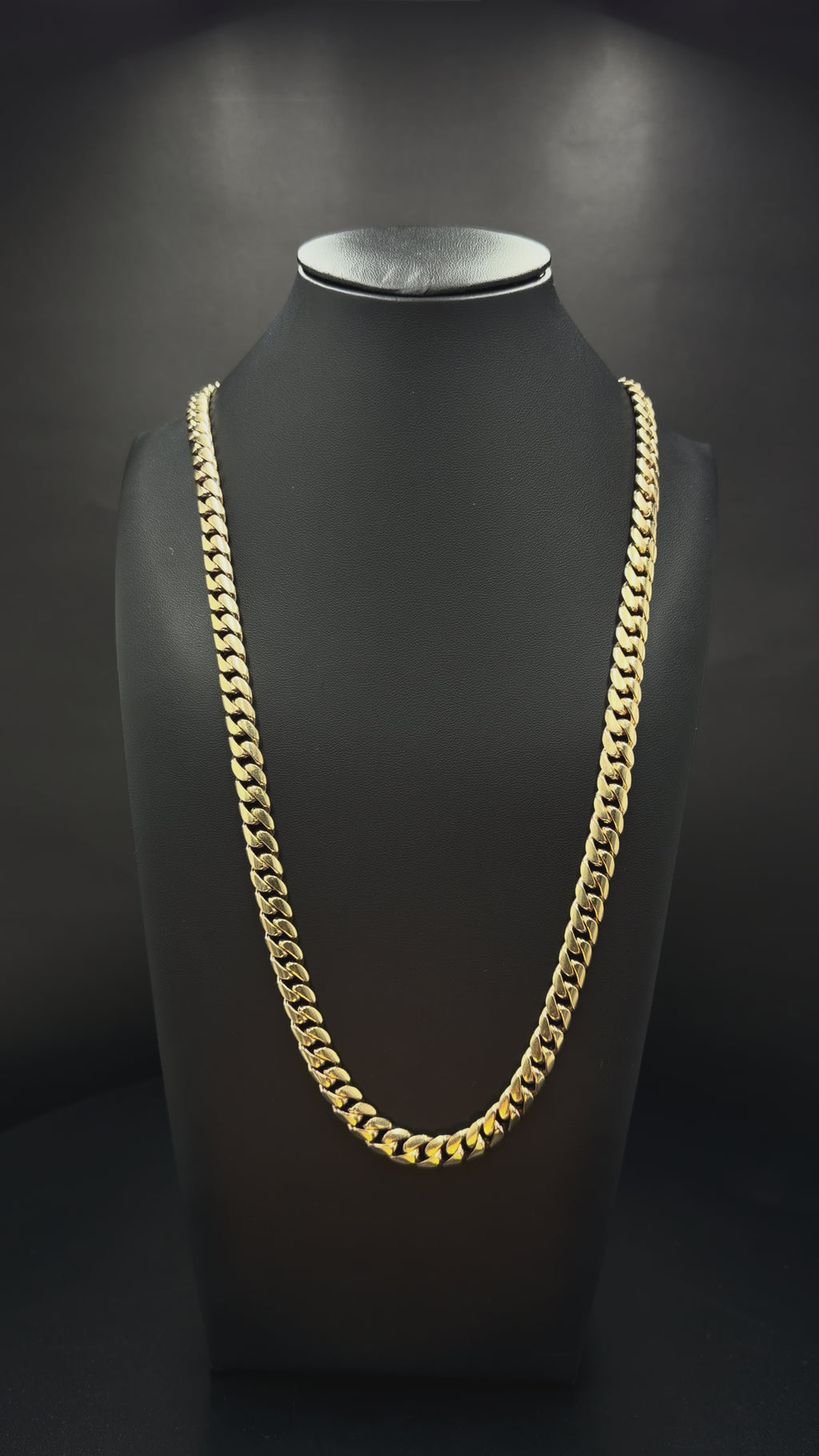 10K Yellow Gold Miami Cuban Link Chain 24.5” 8mm 110.4 Grams