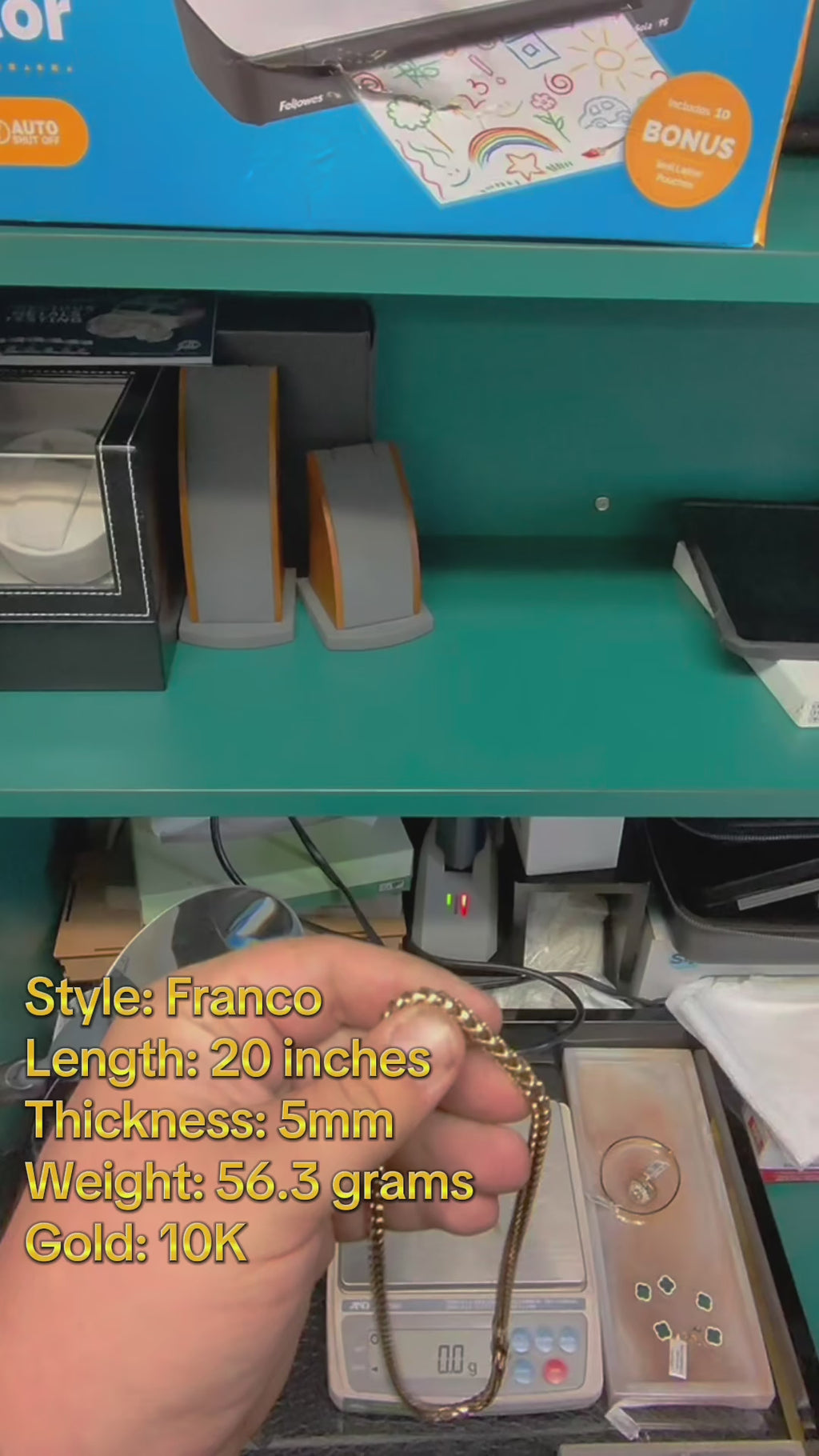 10K Gold Franco Chain – 5mm / 20” (56g) – Black Friday Sale