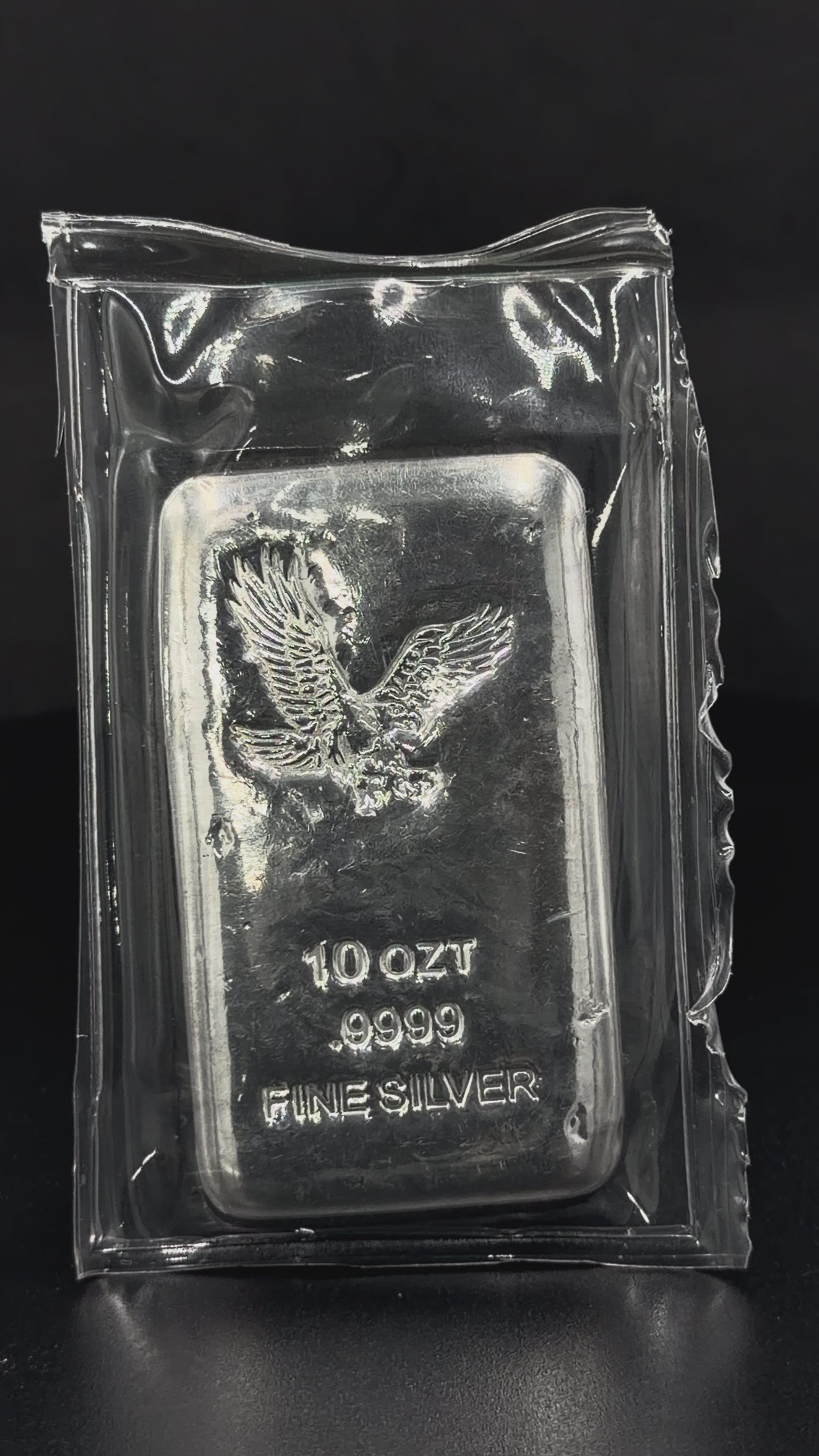 10 oz .9999 Fine Silver Bar – Eagle Design