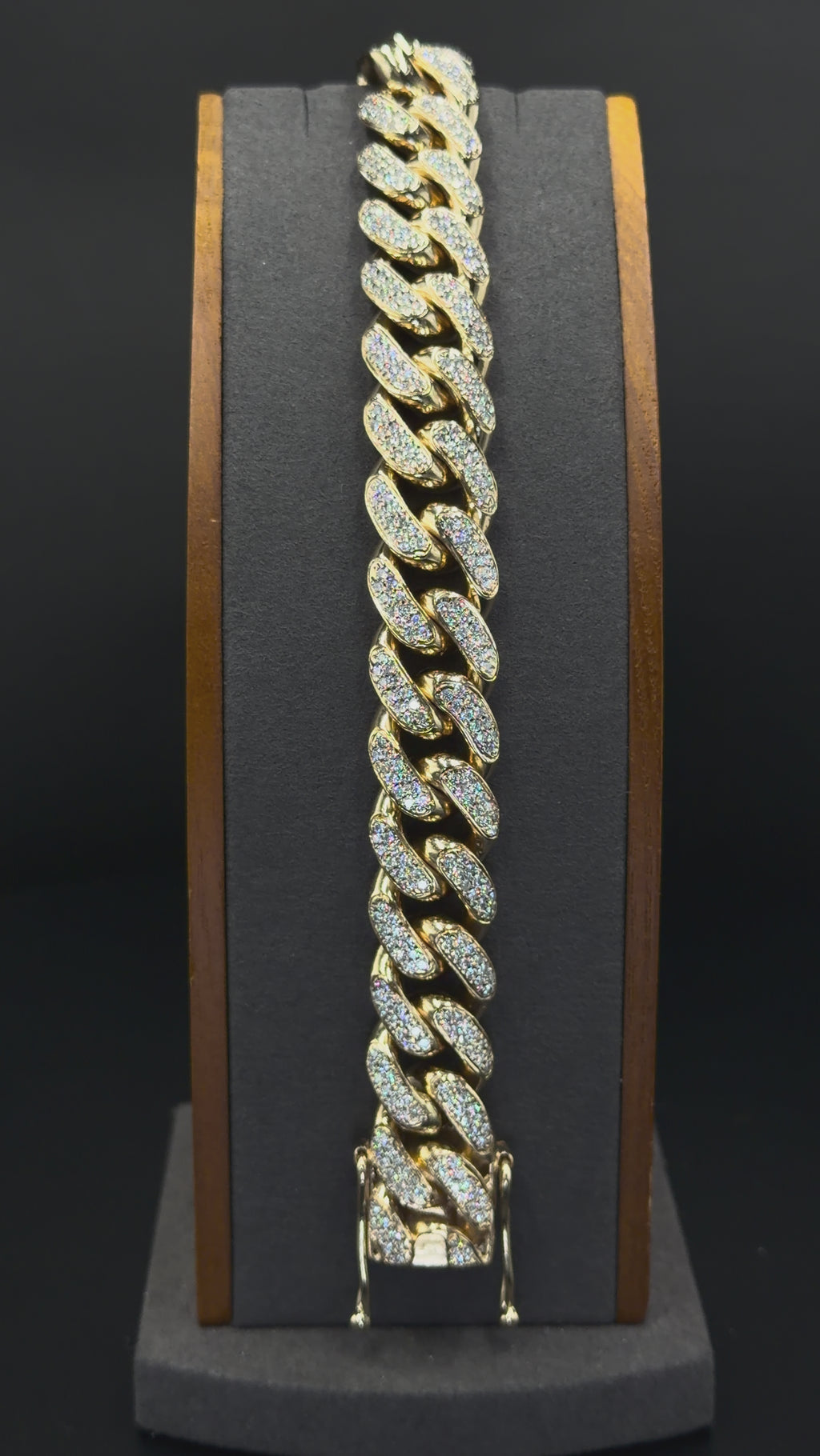 14K Yellow Gold Diamond Miami Cuban Bracelet 8” 16mm 66 Grams