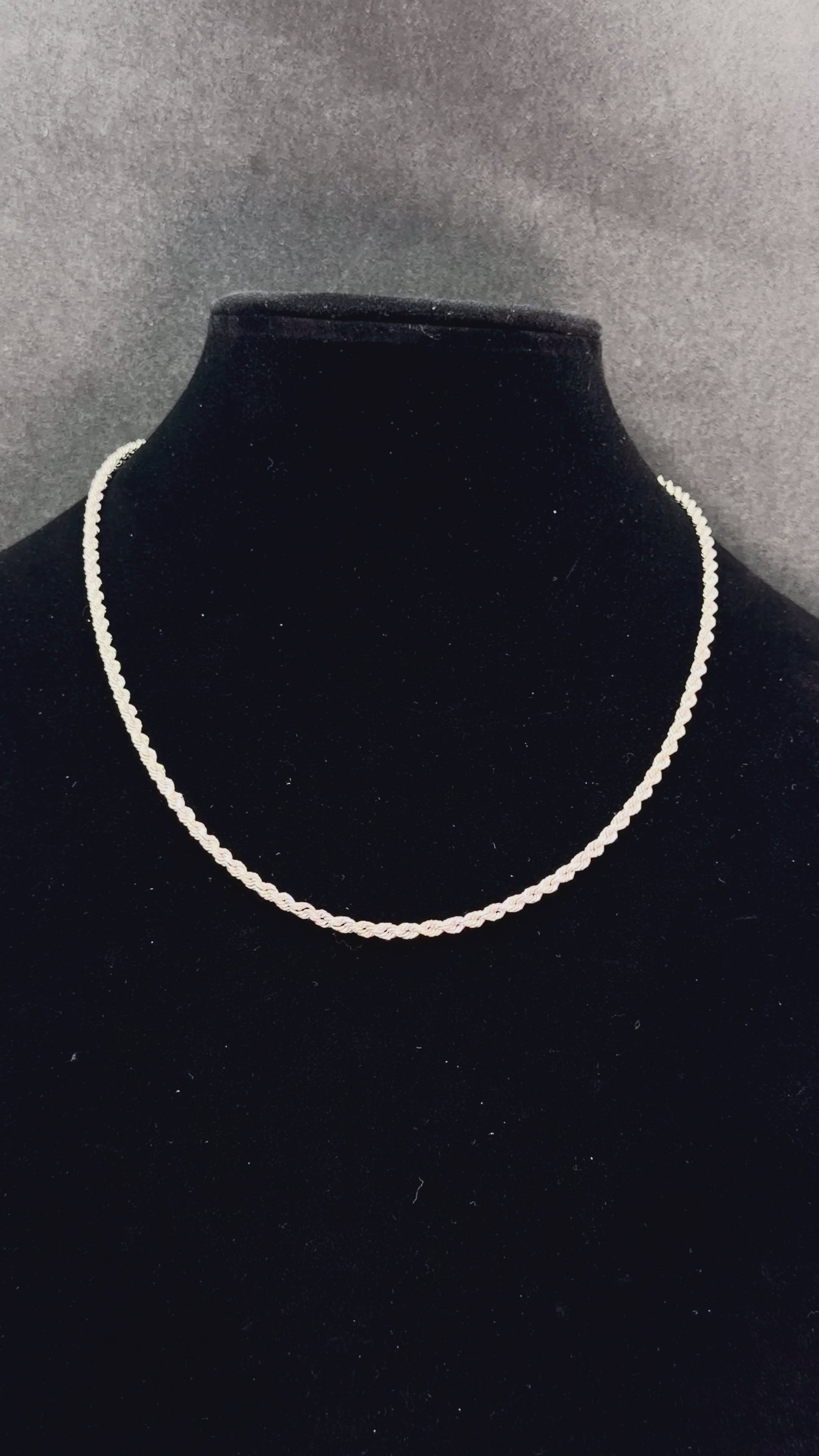 10K White Gold Rope Chain – 7.0 Grams | 20 Inches