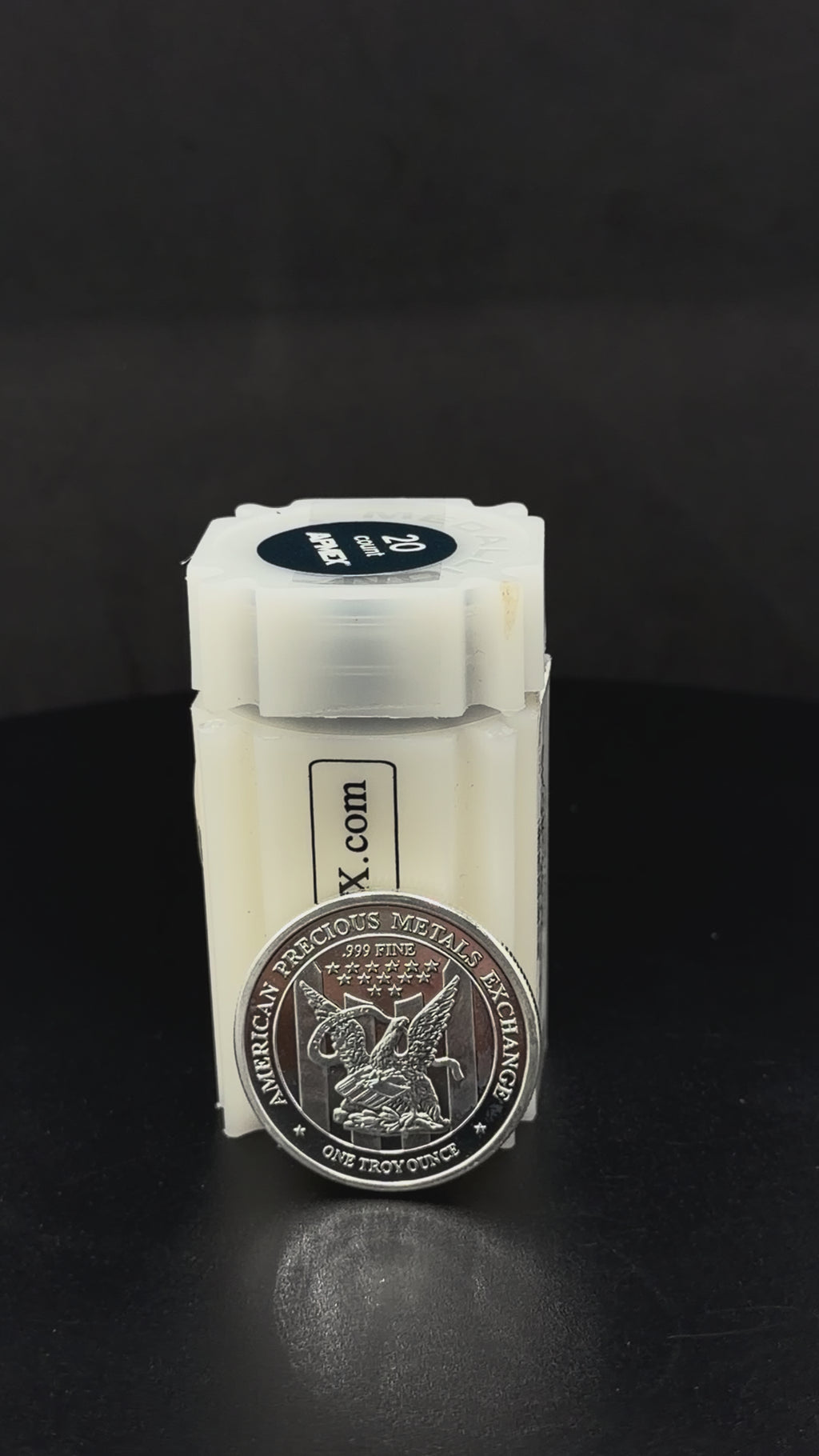 APMEX MintDirect® 20 Count Silver Eagle Tube – 20 Troy Ounces .999 Fine Silver
