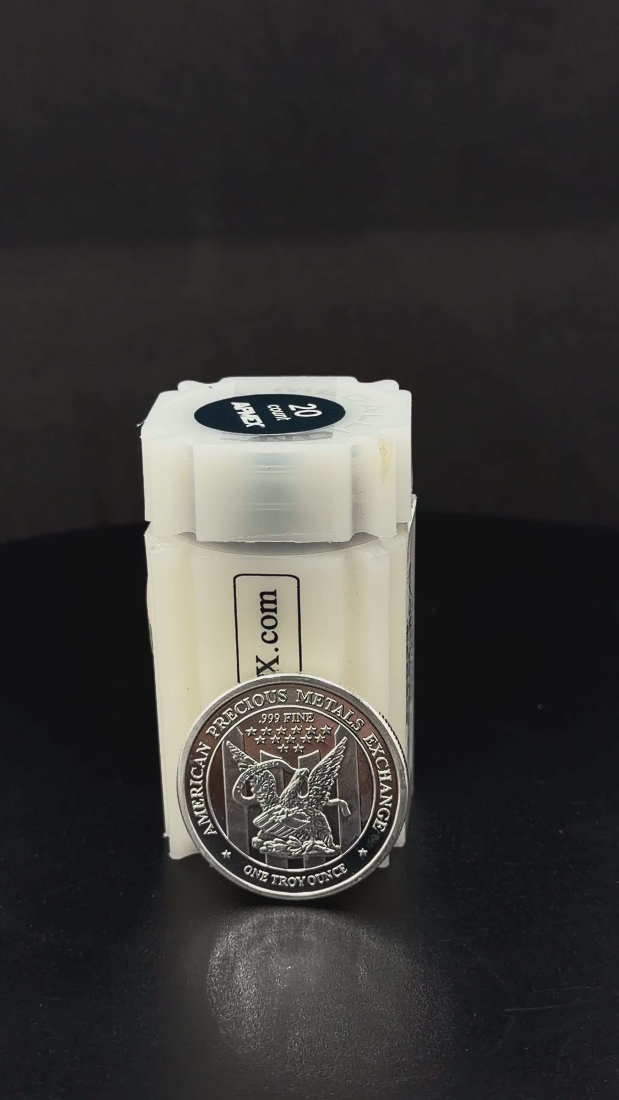 APMEX MintDirect® 20 Count Silver Eagle Tube – 20 Troy Ounces .999 Fine Silver
