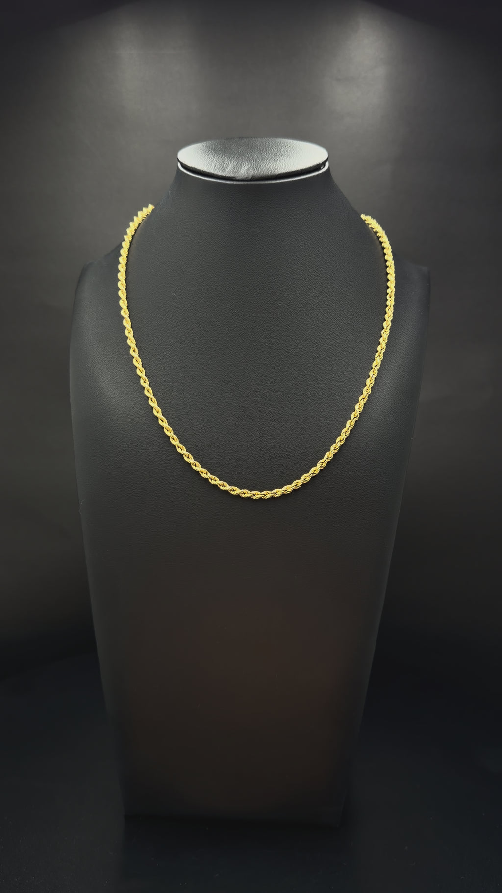 14K Yellow Gold Rope Chain 18” 2.75mm 13.5 Grams