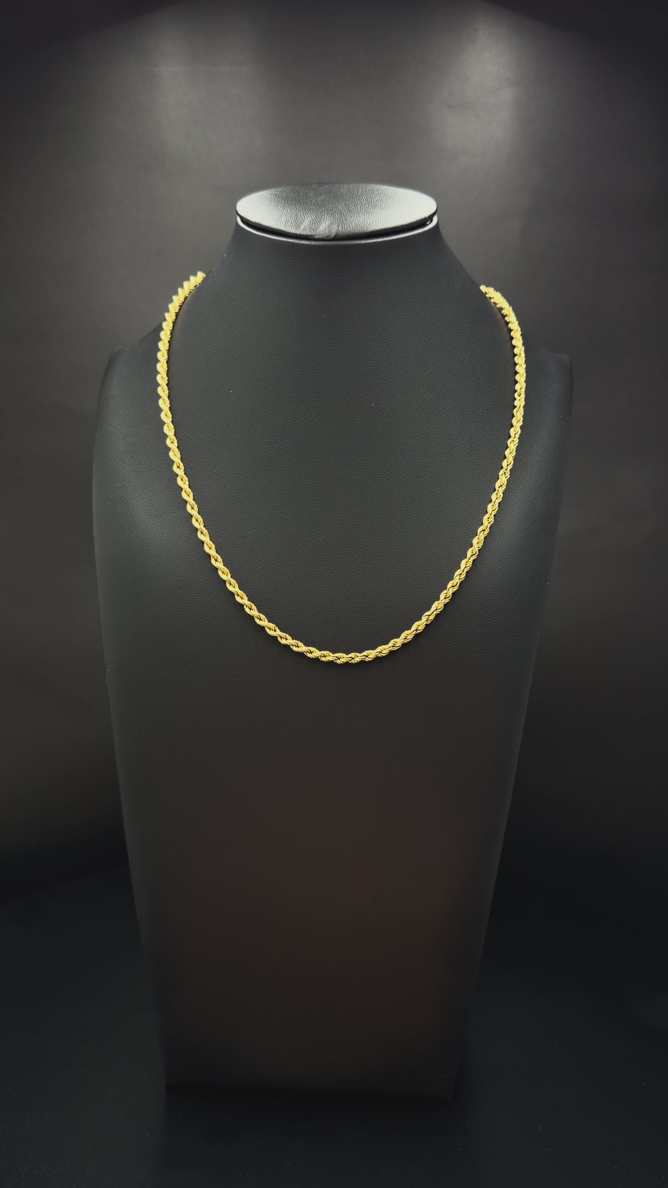 14K Yellow Gold Rope Chain 18” 2.75mm 13.5 Grams