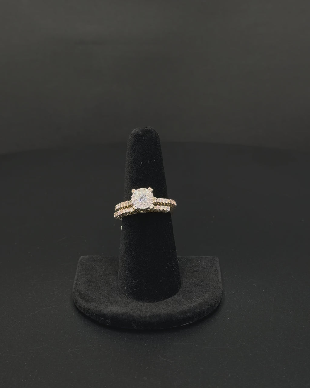 14K Yellow Gold Diamond Bridal Set Ring – Size 7 – 8.7 Grams