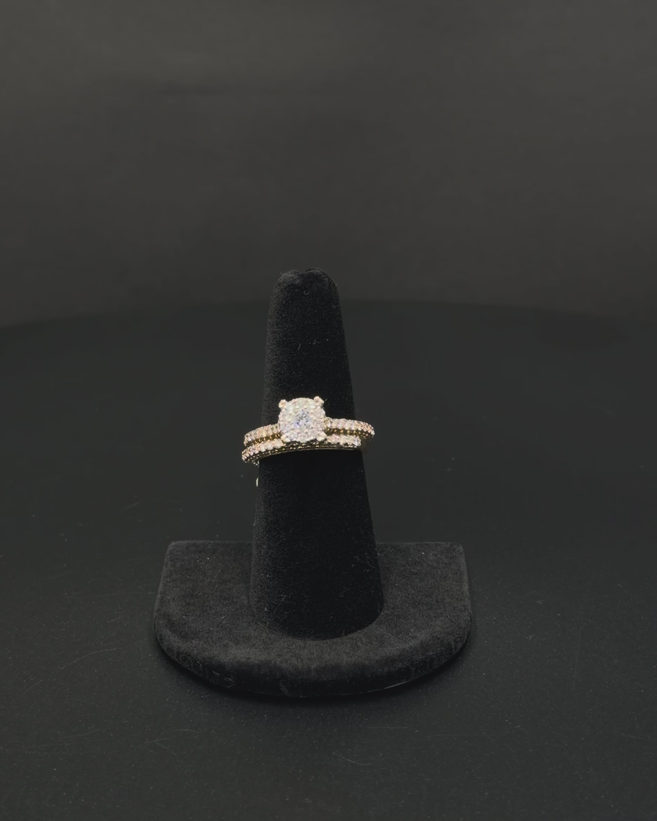 14K Yellow Gold Diamond Bridal Set Ring – Size 7 – 8.7 Grams