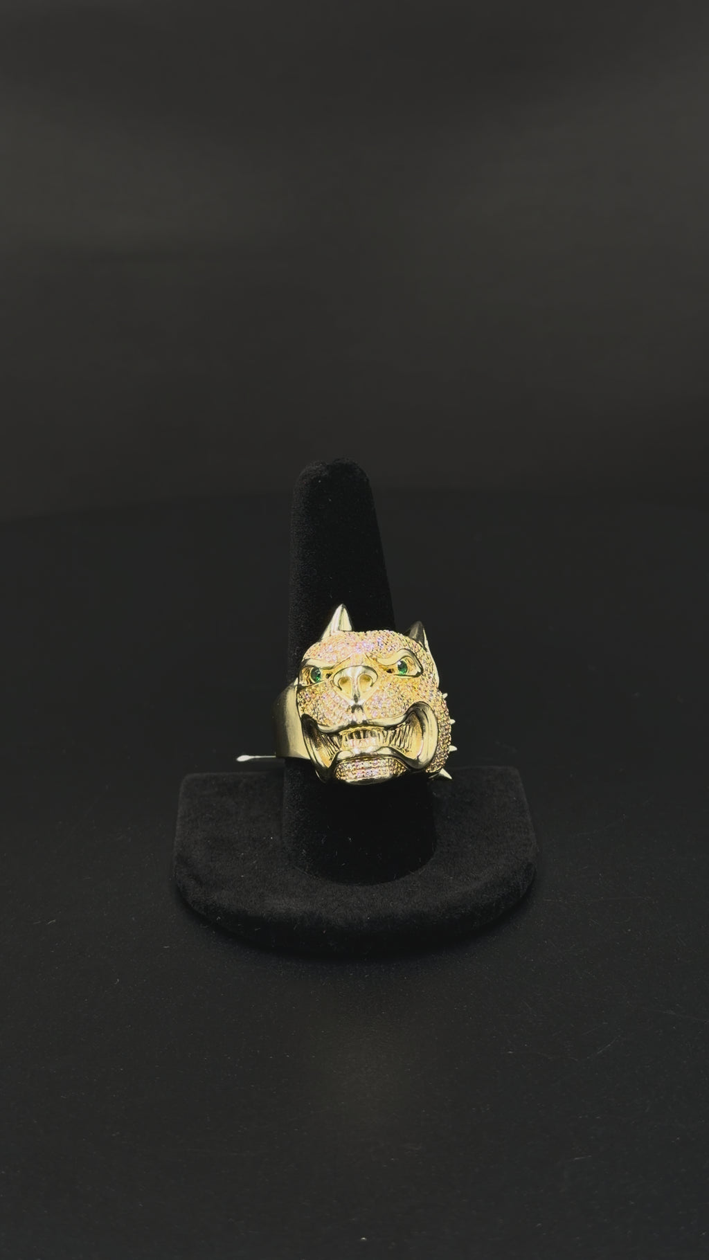 10K Yellow Gold Doberman Ring – 16.0g – Size 10