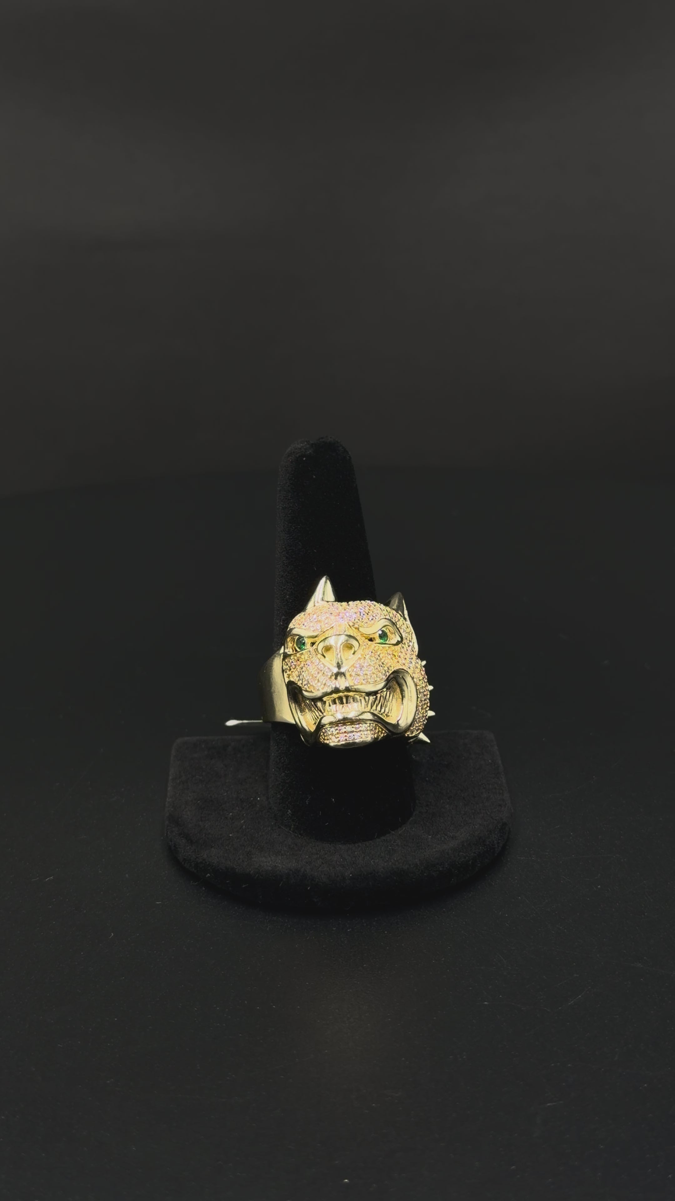 10K Yellow Gold Doberman Ring – 16.0g – Size 10