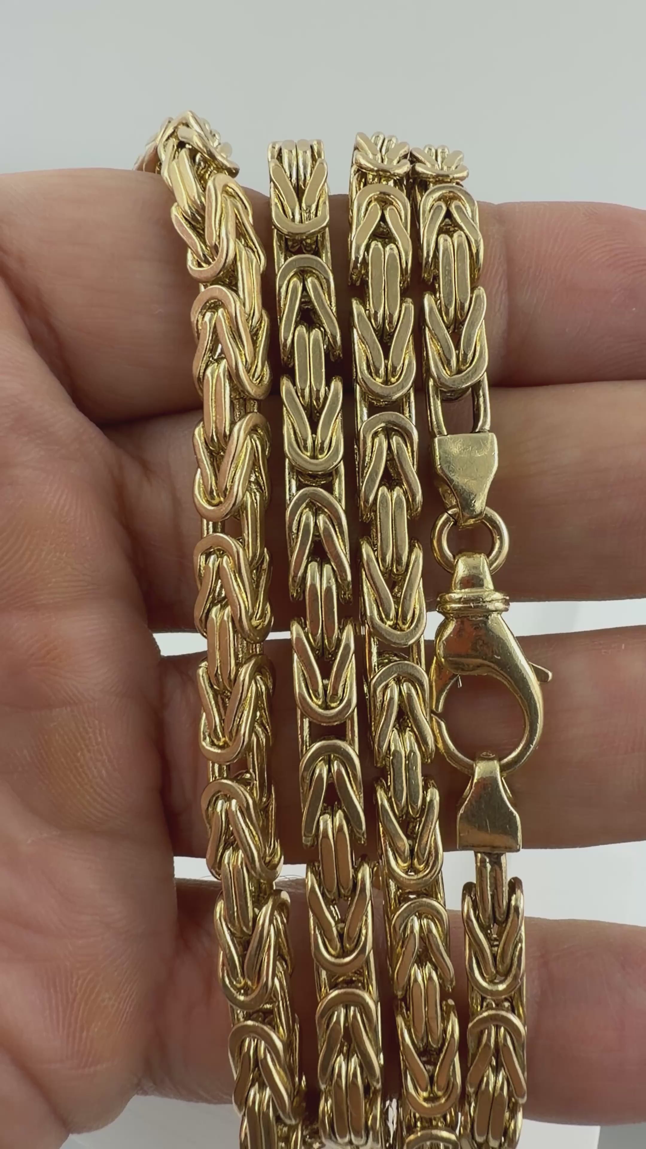 Byzantine Gold Chain 14k 123.9 Grams 31inch - Used Like New